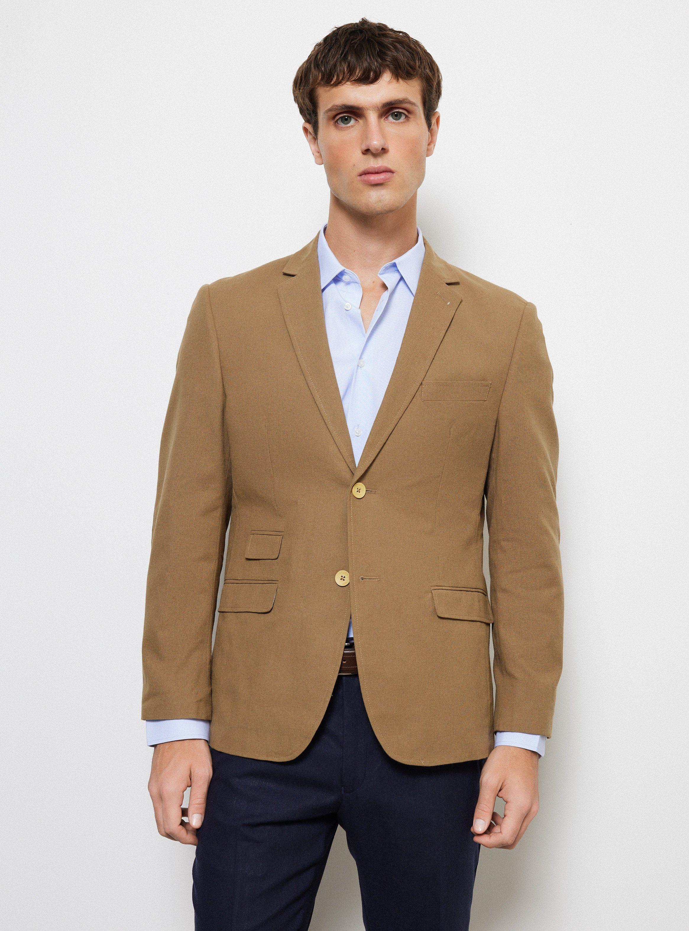 Vestón Slim Fit con Lino-0