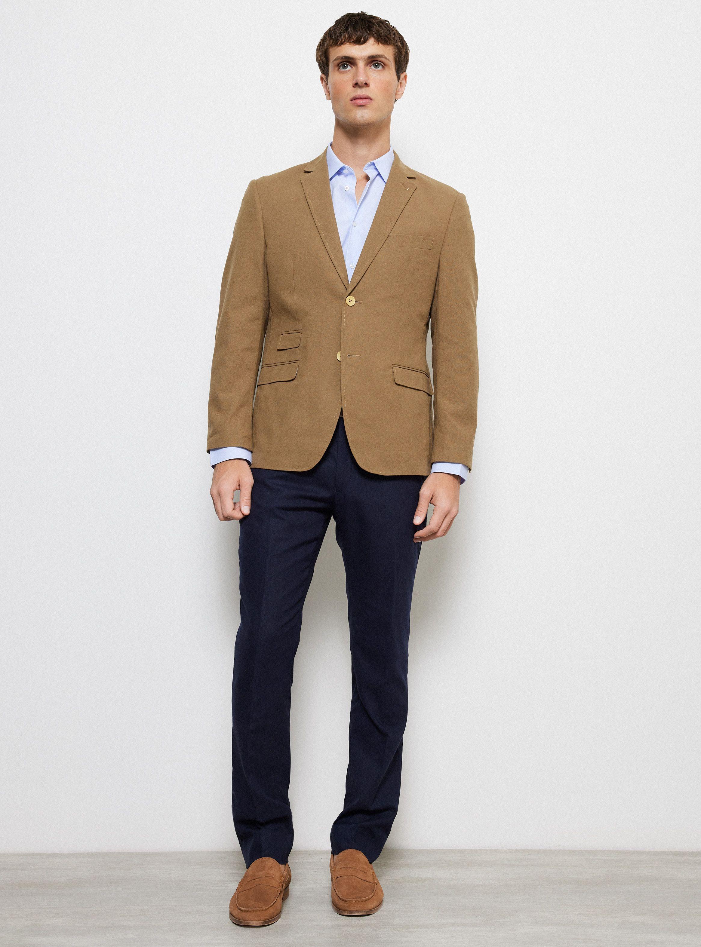 Vestón Slim Fit con Lino-4