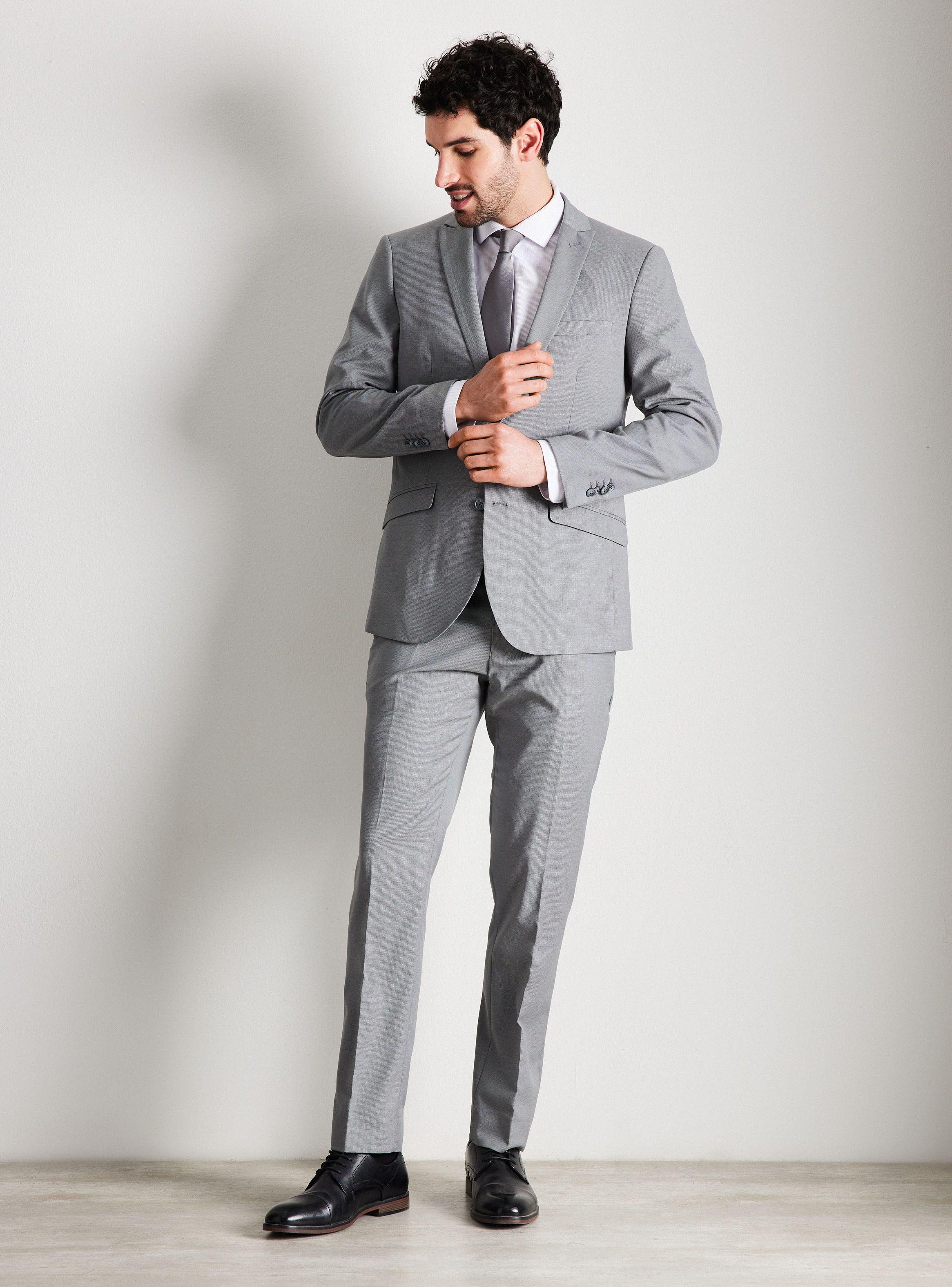 Traje Recto Texturado Slim Fit-4