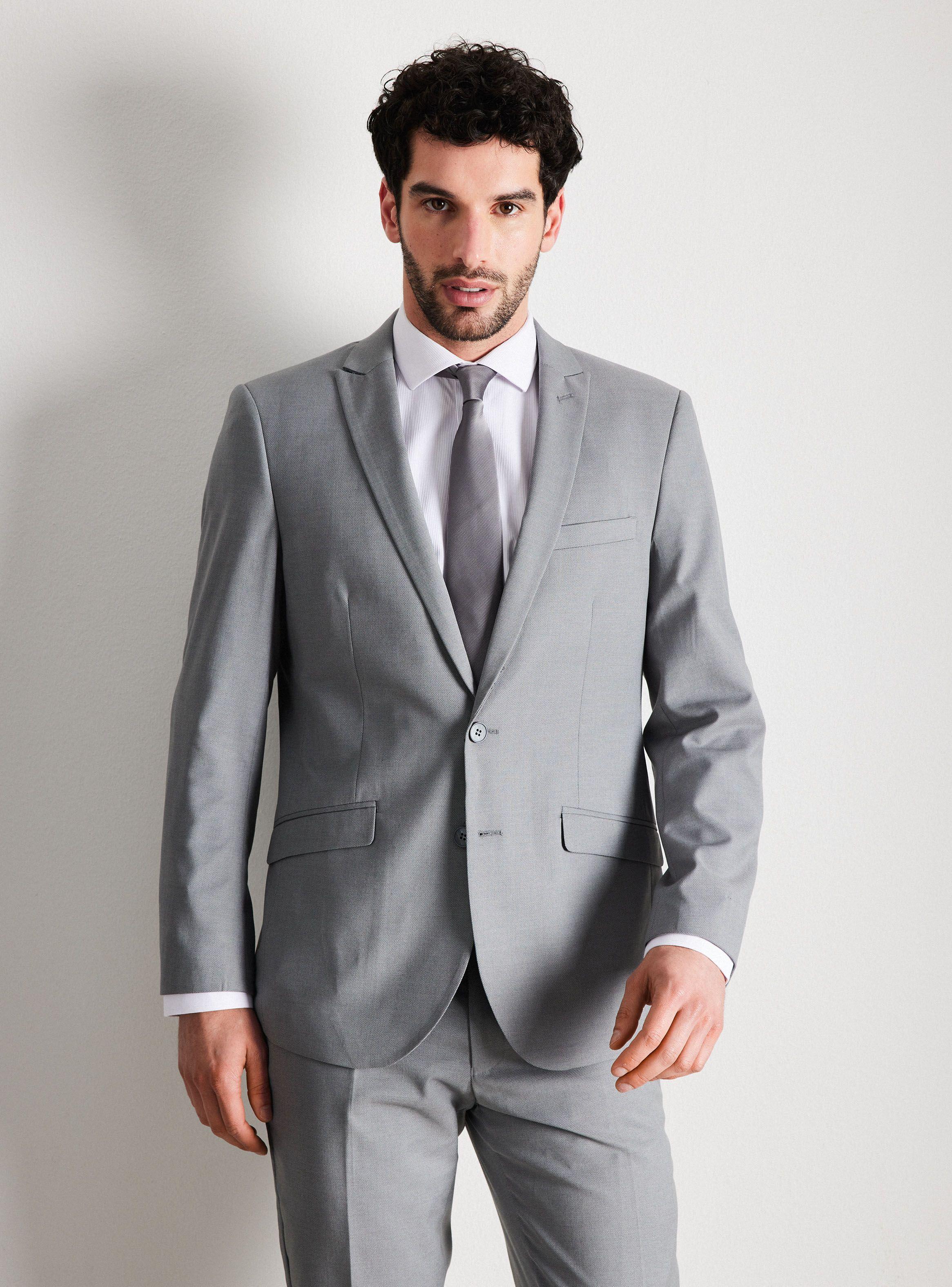 Traje Recto Texturado Slim Fit-0