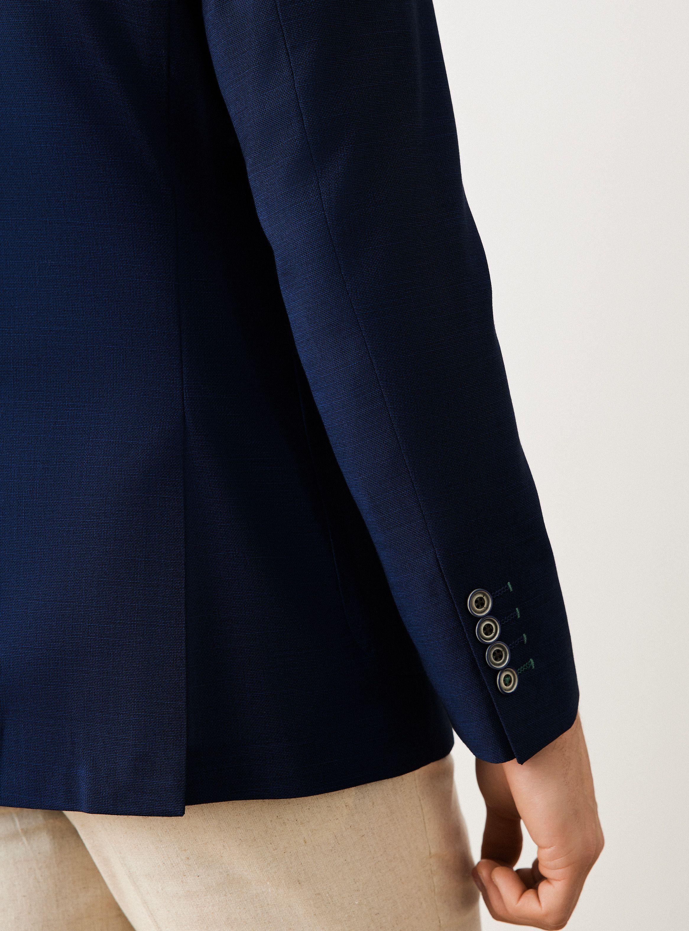 Vestón Recto Slim Fit Azul Marino-3