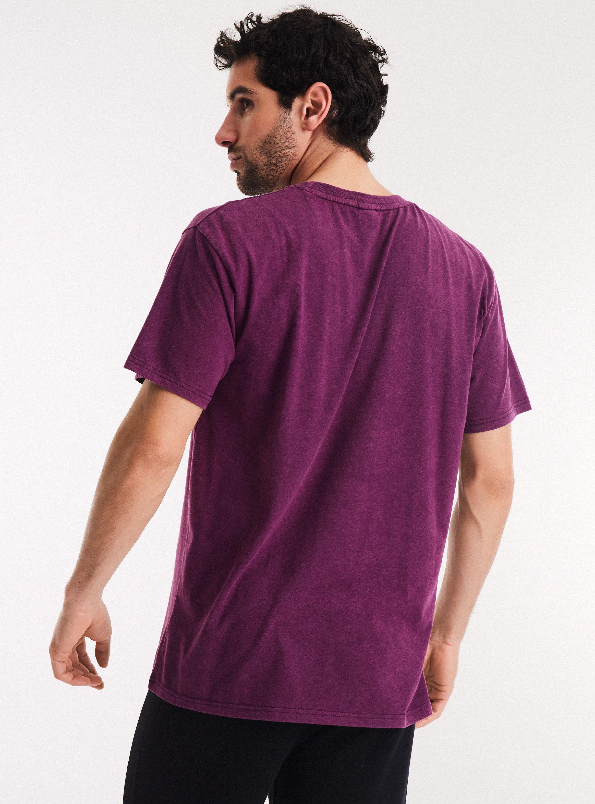 Polera Estampado en Pecho Acid Wash-1