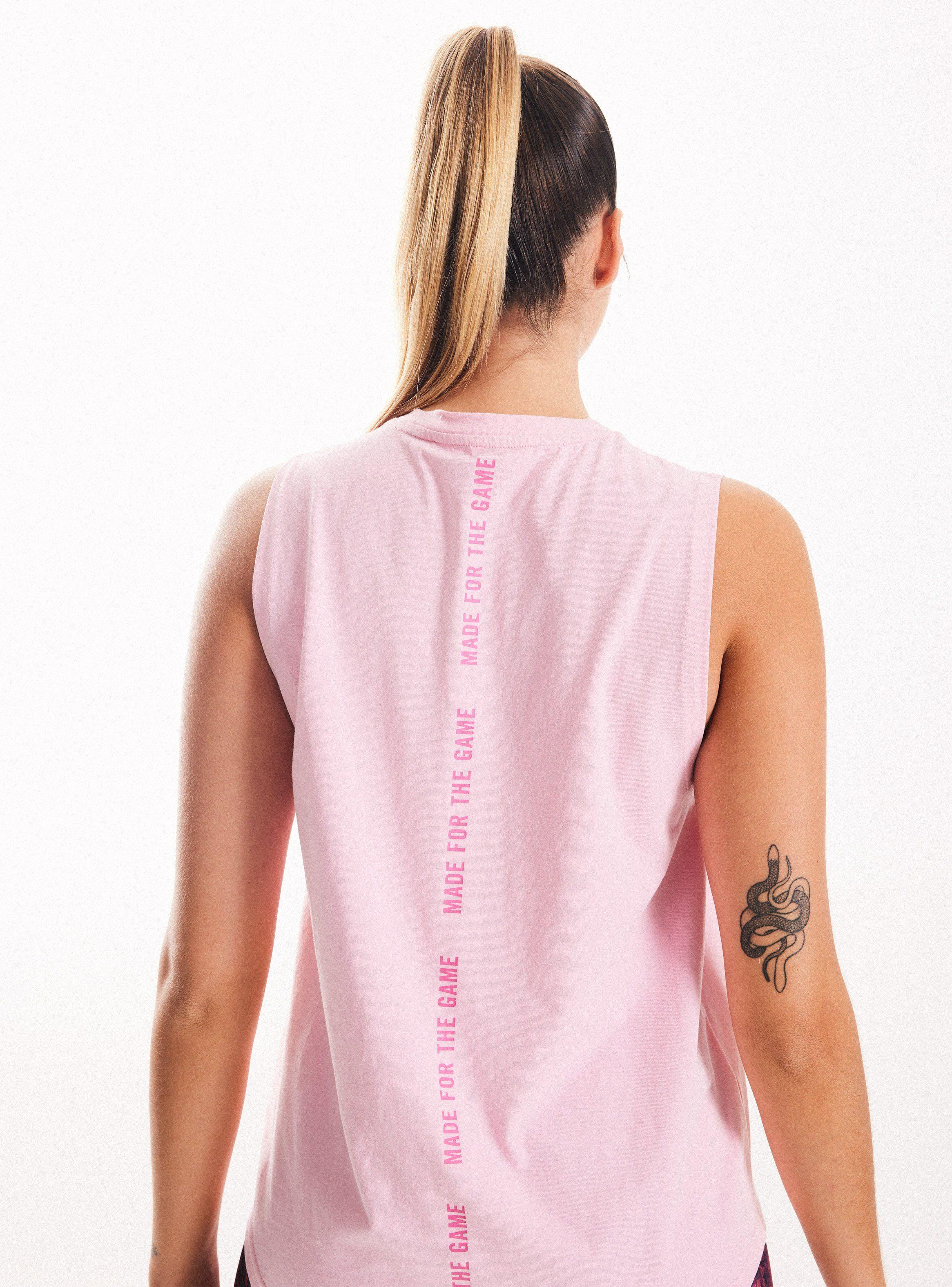 Polera Tank  Estampado Lineal En Espalda-3