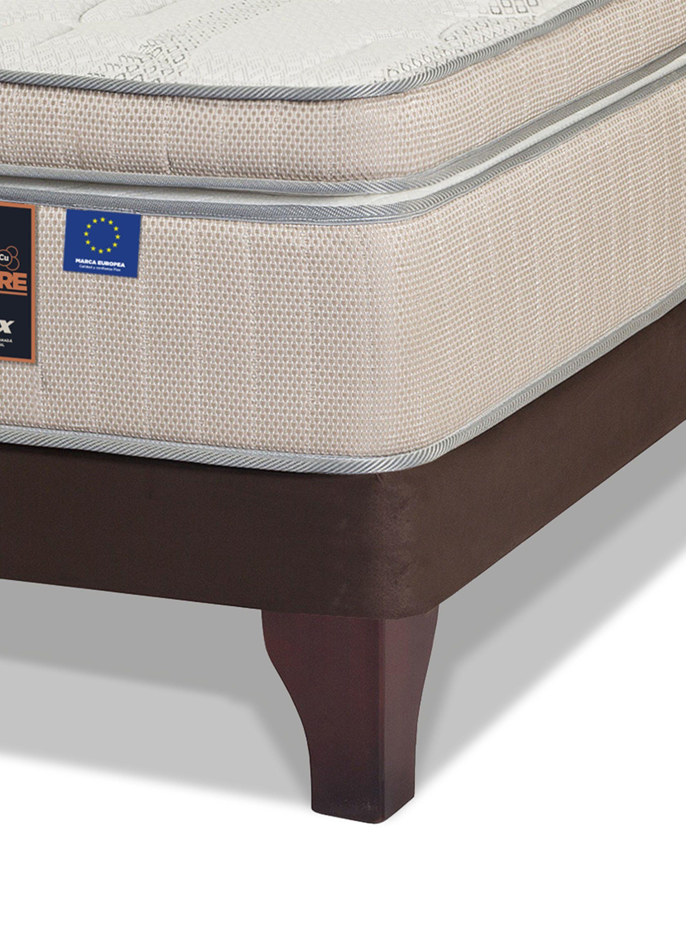 Cama Europea Maximo Cobre King Flex + Respaldo Royal-2