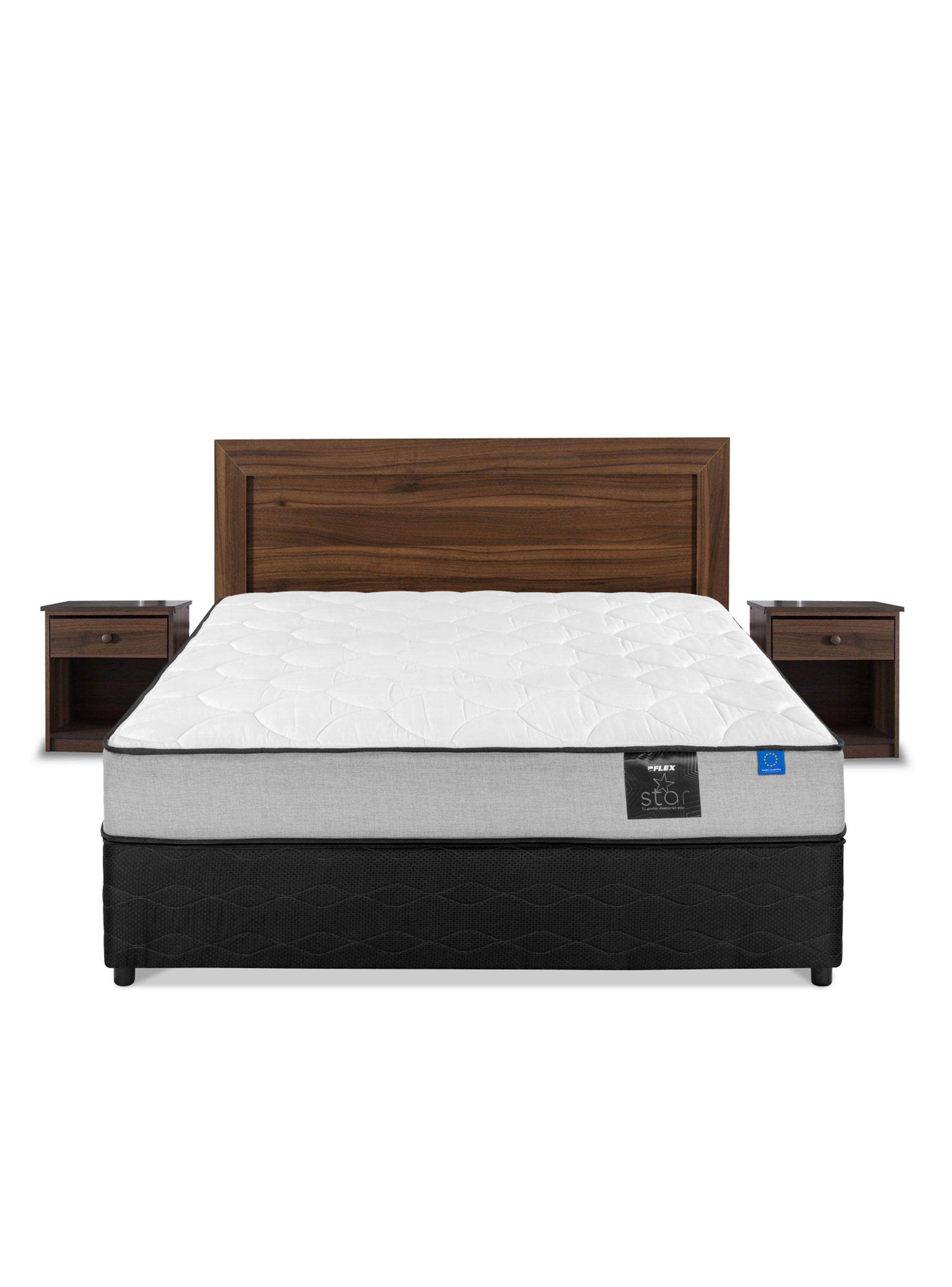 Cama Americana Star 2 Plazas BD Flex + Set Asturias-1