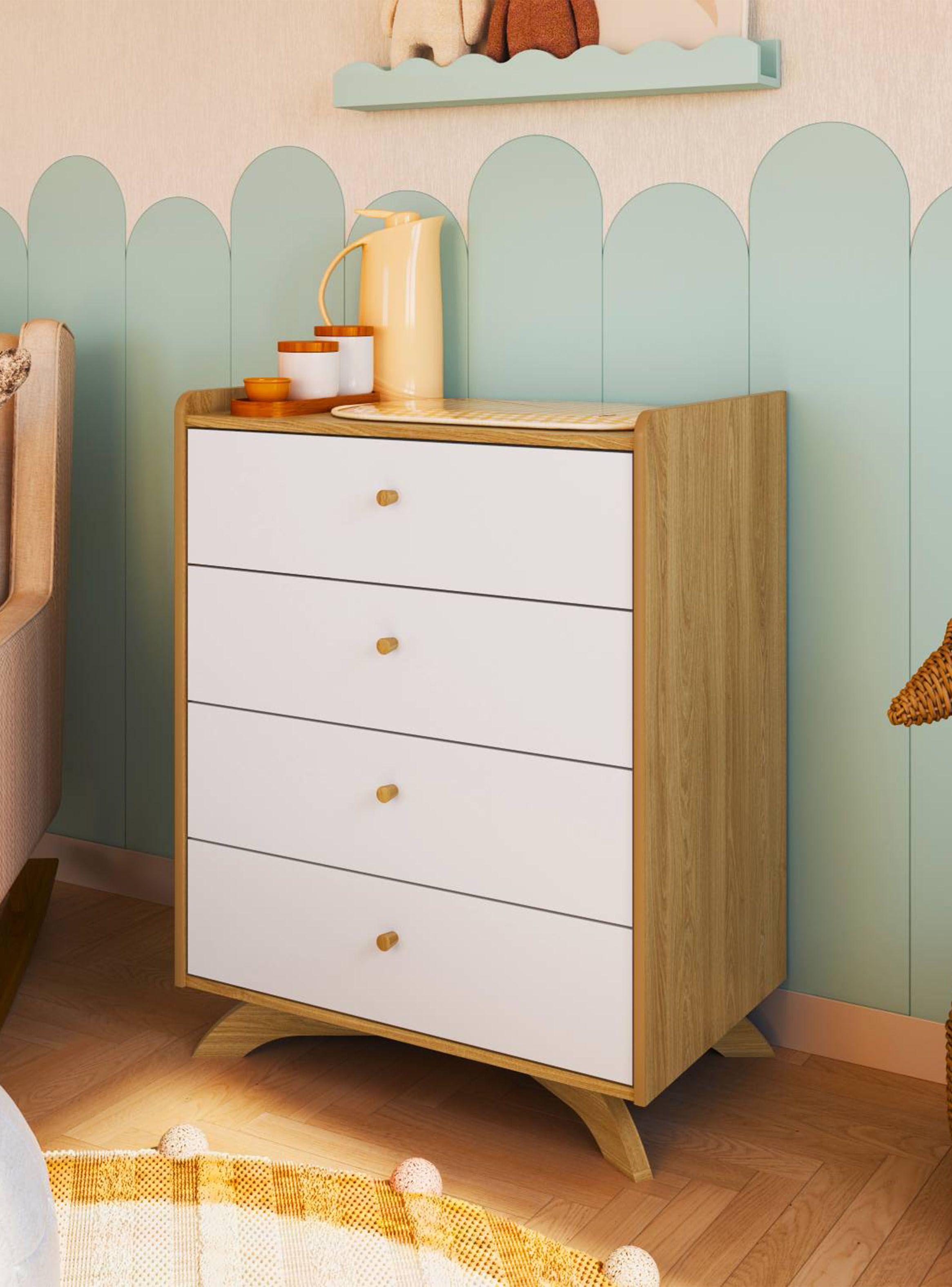 Cómoda Blanco Miel Affeto 4 Cajones-3