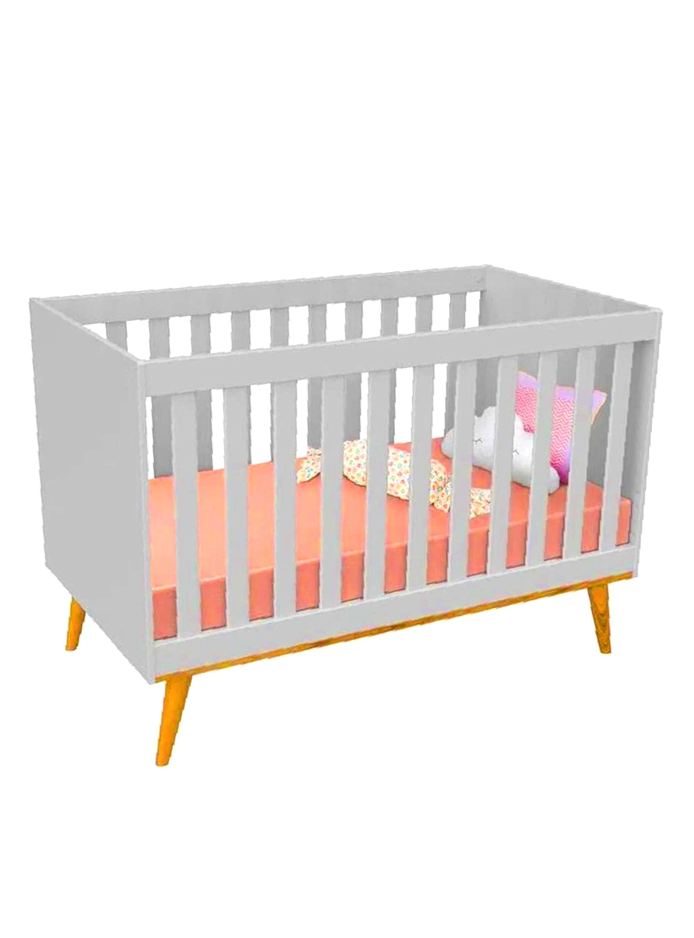 Cuna 3 Funciones Gris Miel Ludmila-0