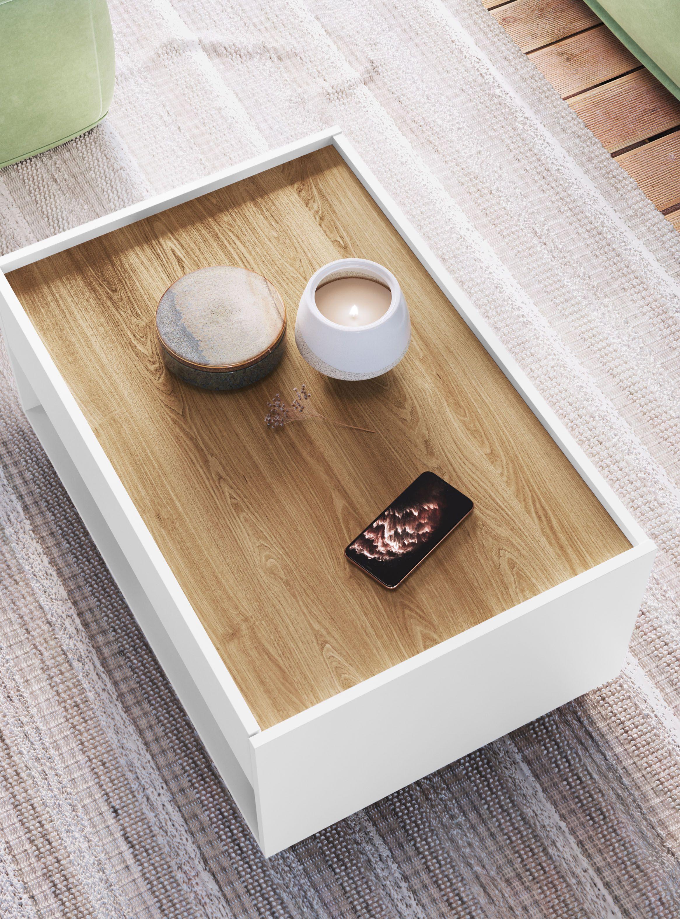 Mesa de Centro Blanco Miel Bari-5