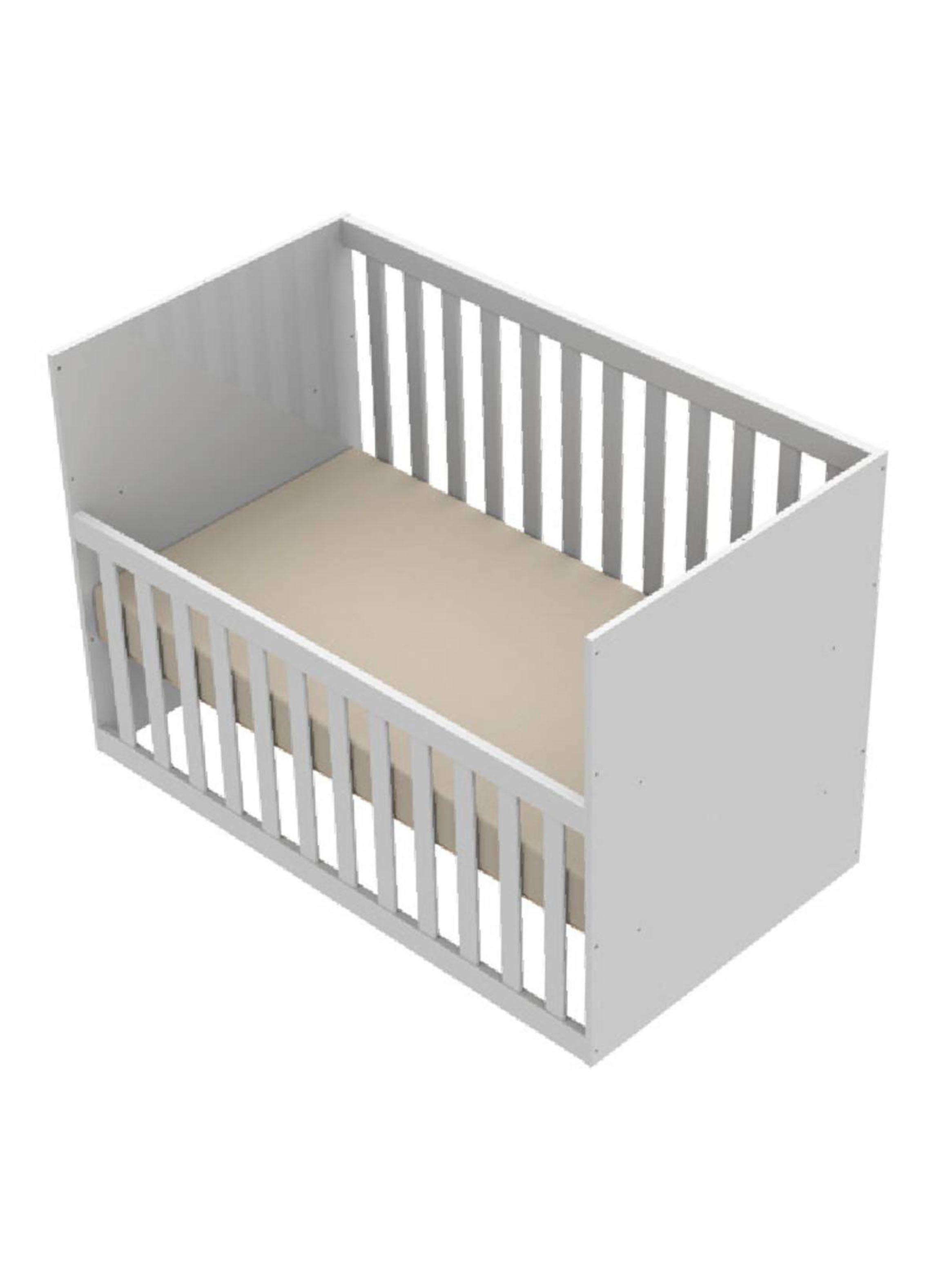 Cuna Blanca Gabi C/Baranda Ajustable-3