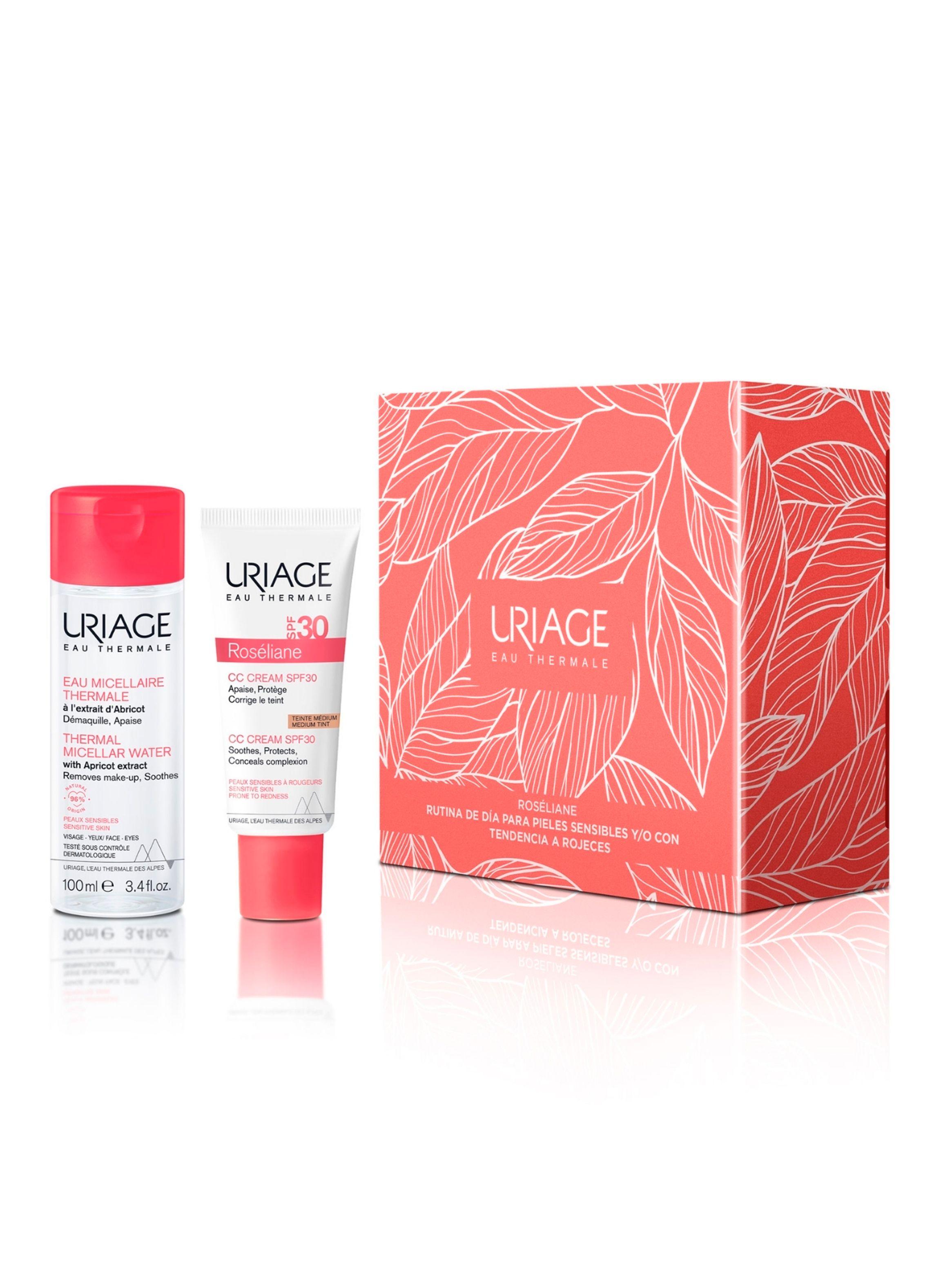 Set Rutina Calmante Día para Pieles Sensibles Roséliane Uriage-0