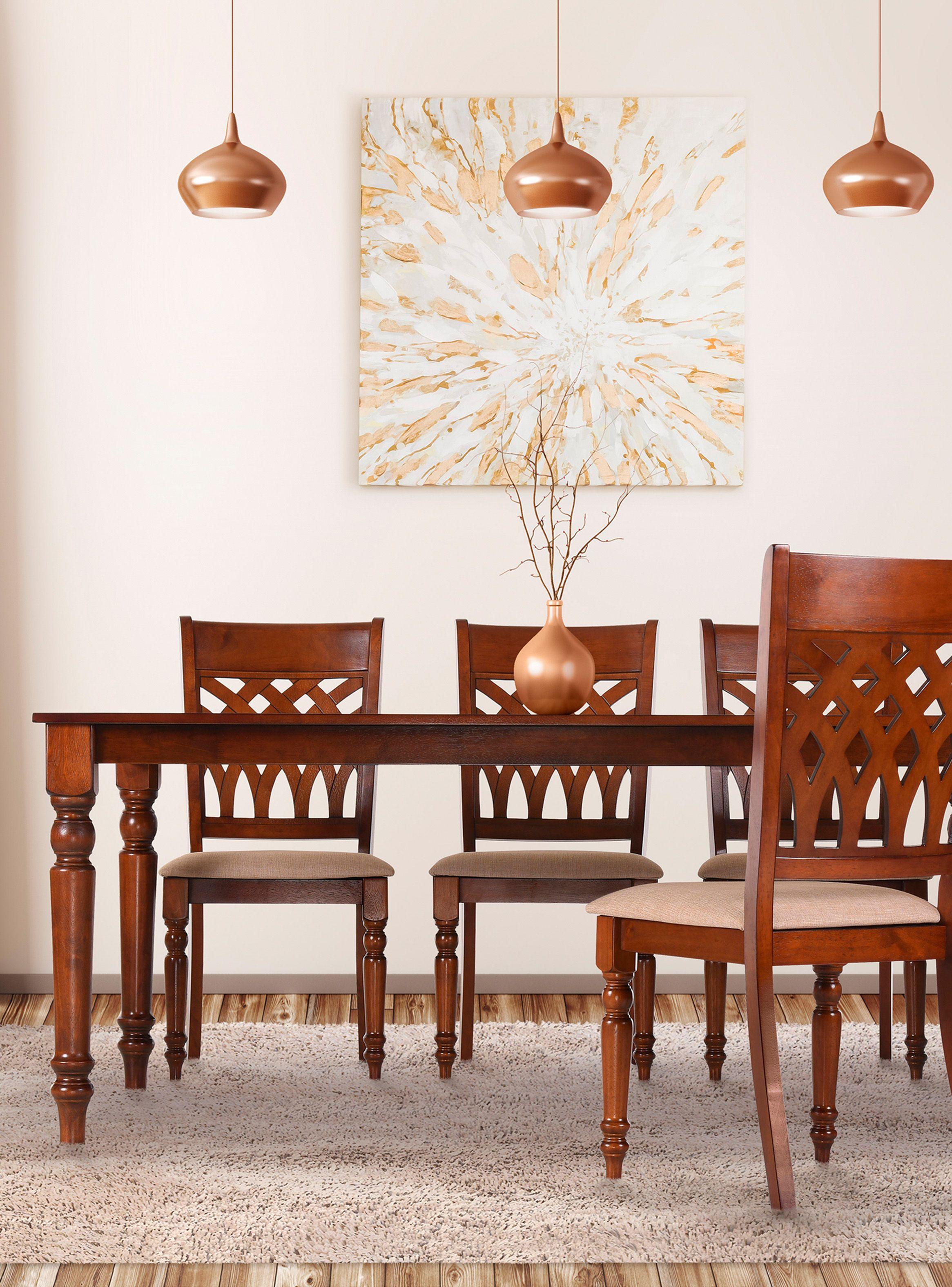 Juego de Comedor New Odessa + 4 Sillas + 2 Sitiales Cic-7