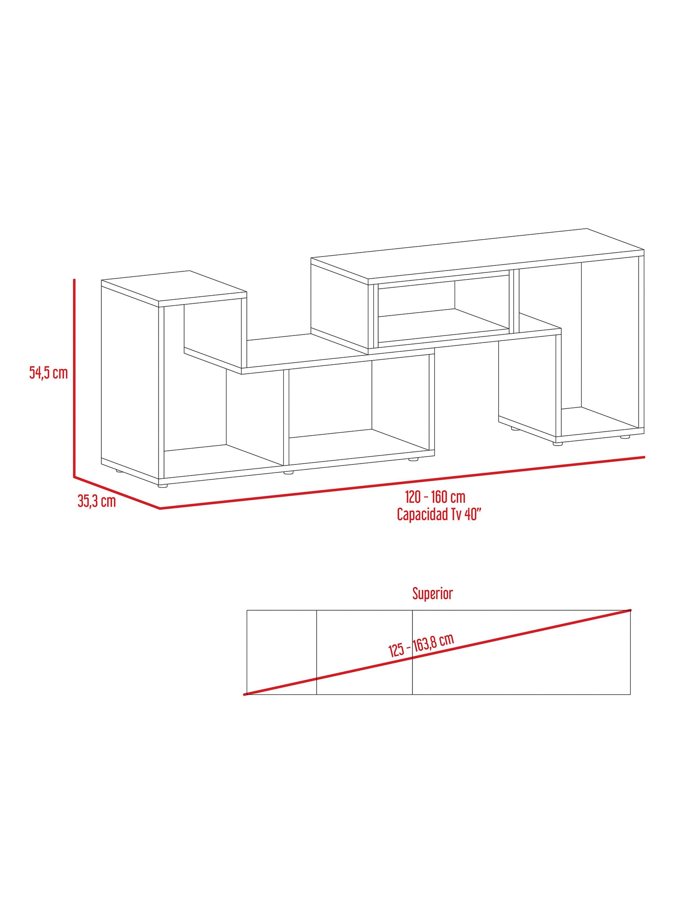 Rack TuHome Extensible TV 40" + Mesa de Centro TuHome-1
