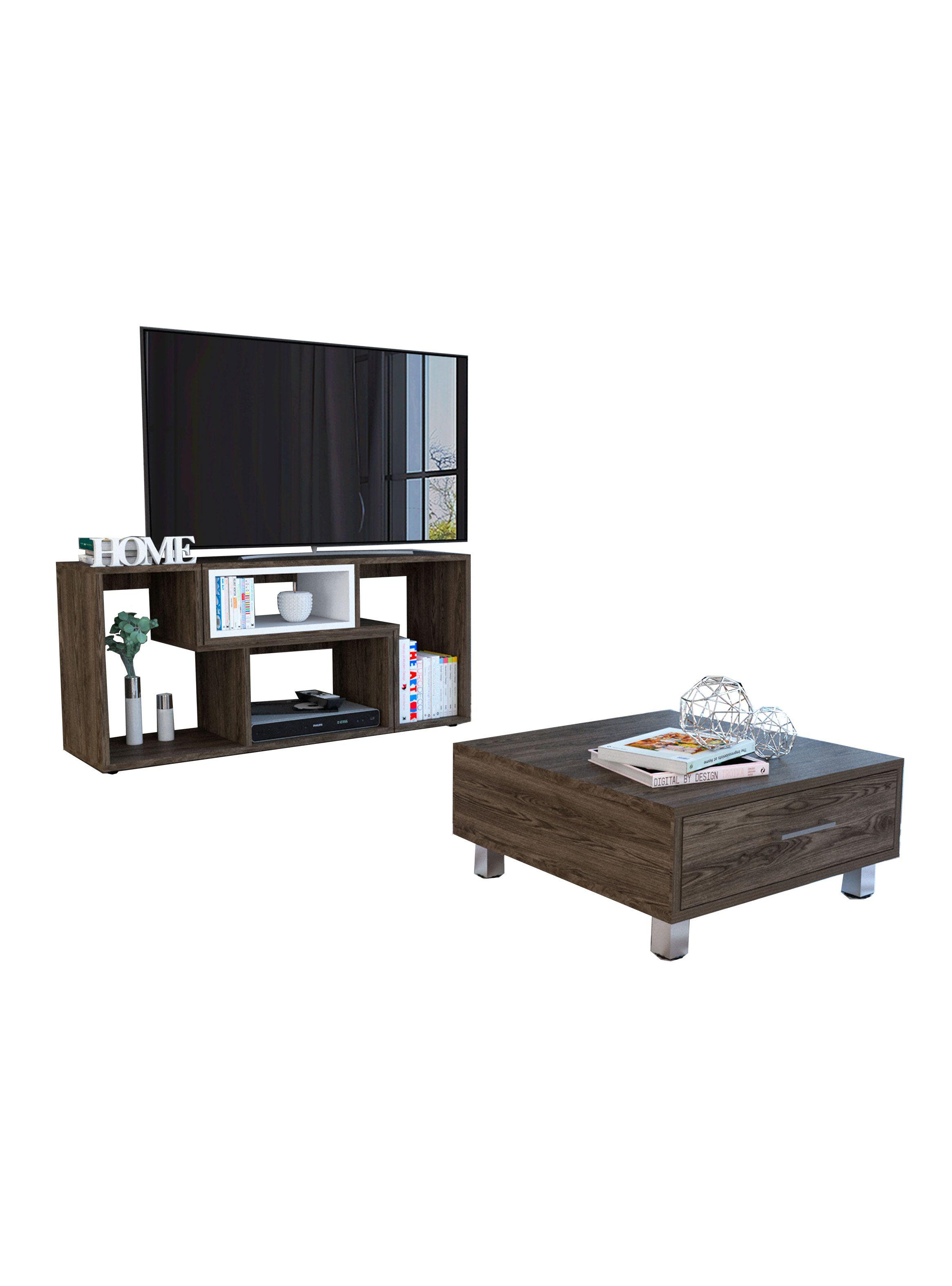 Rack TuHome Extensible TV 40" + Mesa de Centro TuHome-0