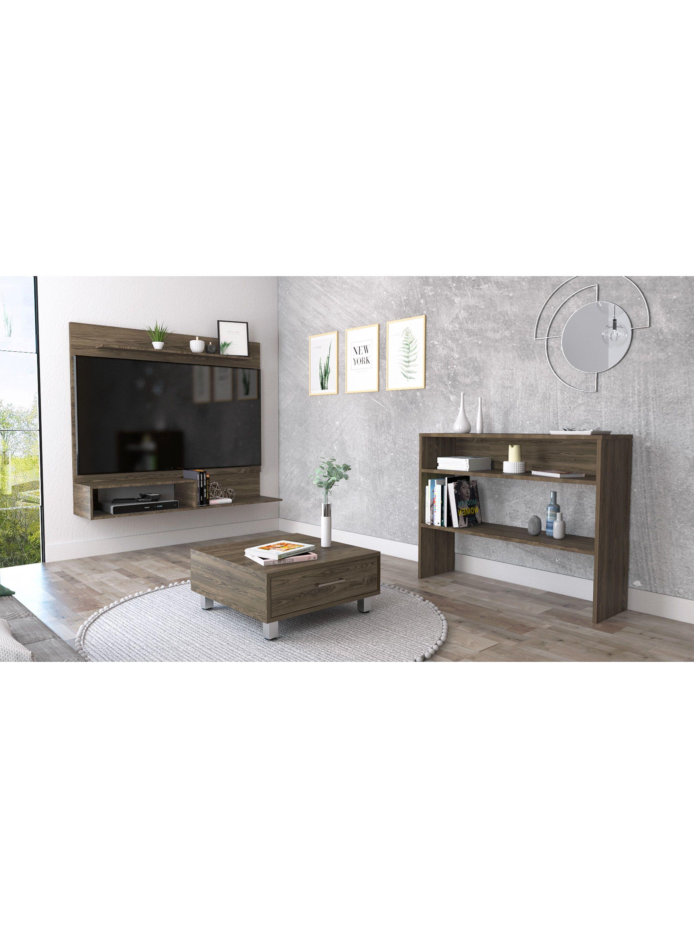 Panel TV 55" + Arrimo + Mesa de Centro TuHome-2