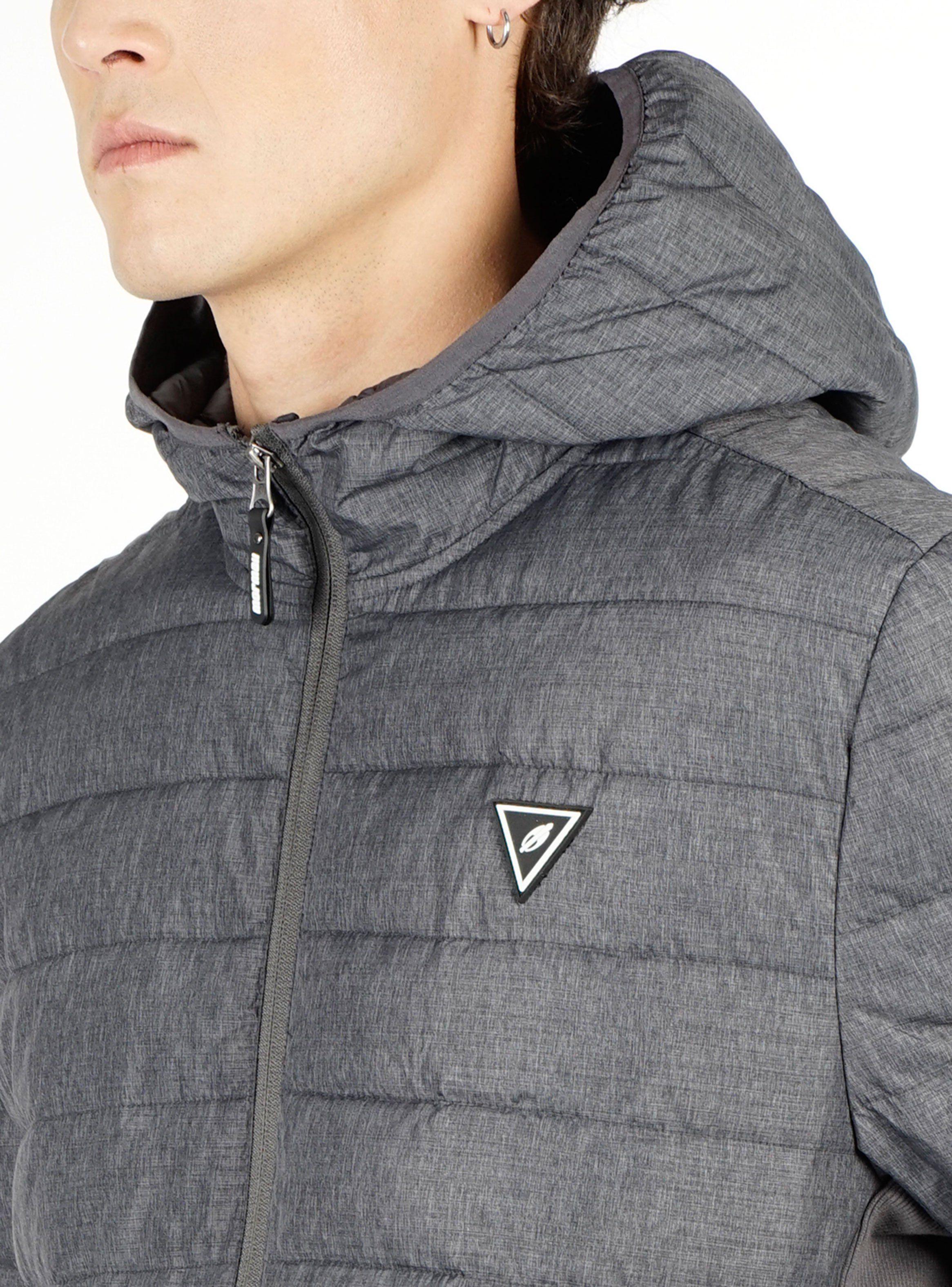 Parka Quilt Full Zipper Hood Side Knit-2