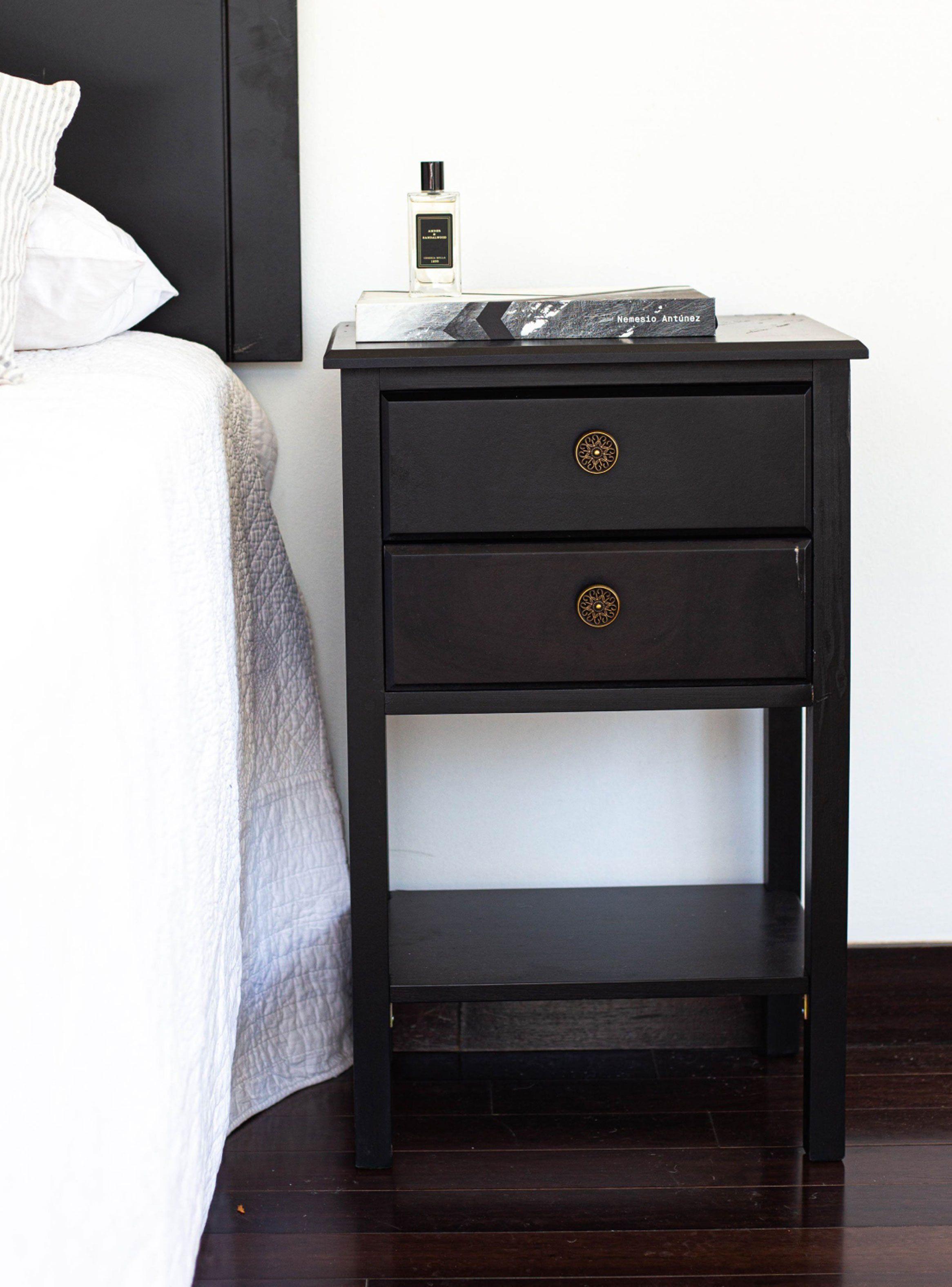 Cama Europea Black 2 Plazas + Respaldo Velador Rover-5