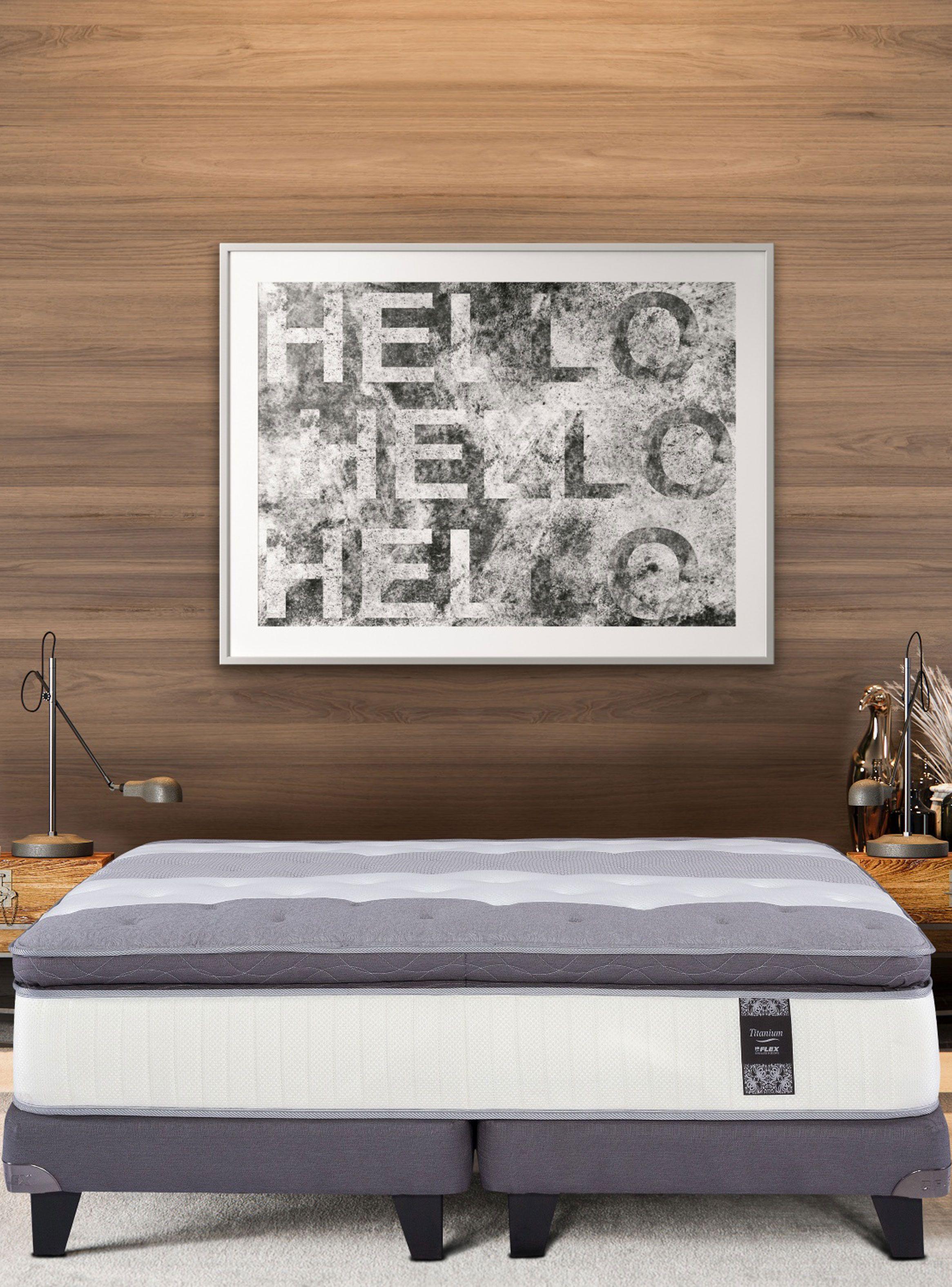 Cama Europea Titanium 2 Plazas + Respaldo con Velador-5