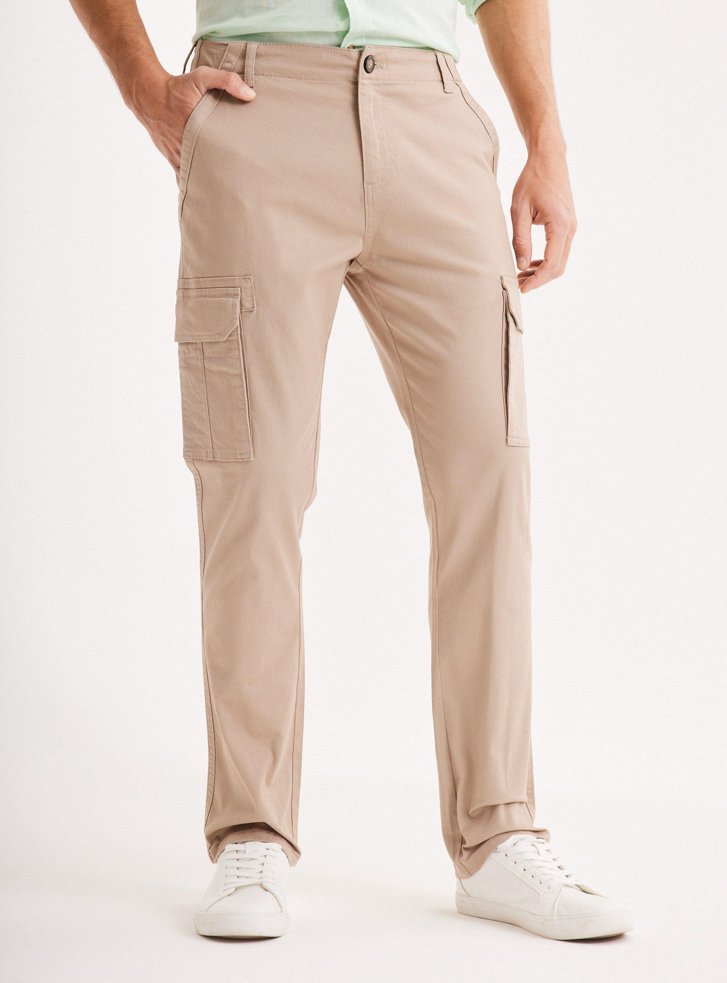 Pantalón Cargo con Elastano Algodón-0