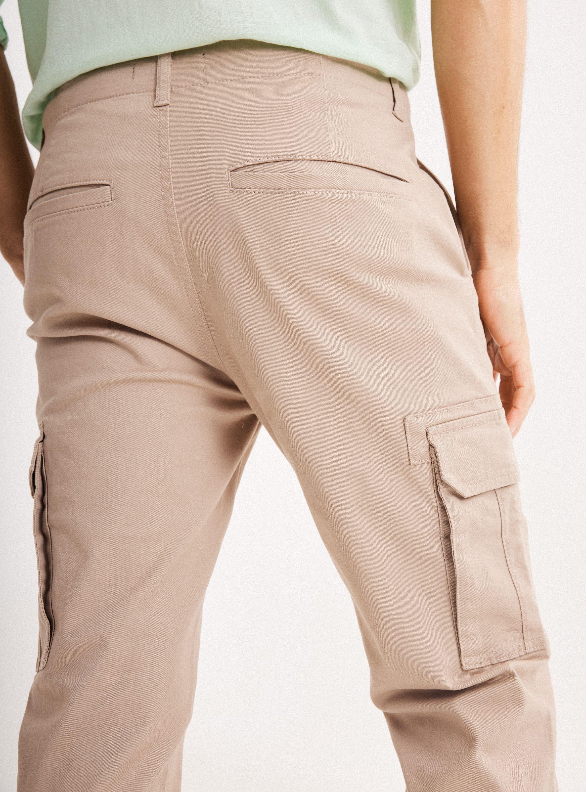Pantalón Cargo con Elastano Algodón-3