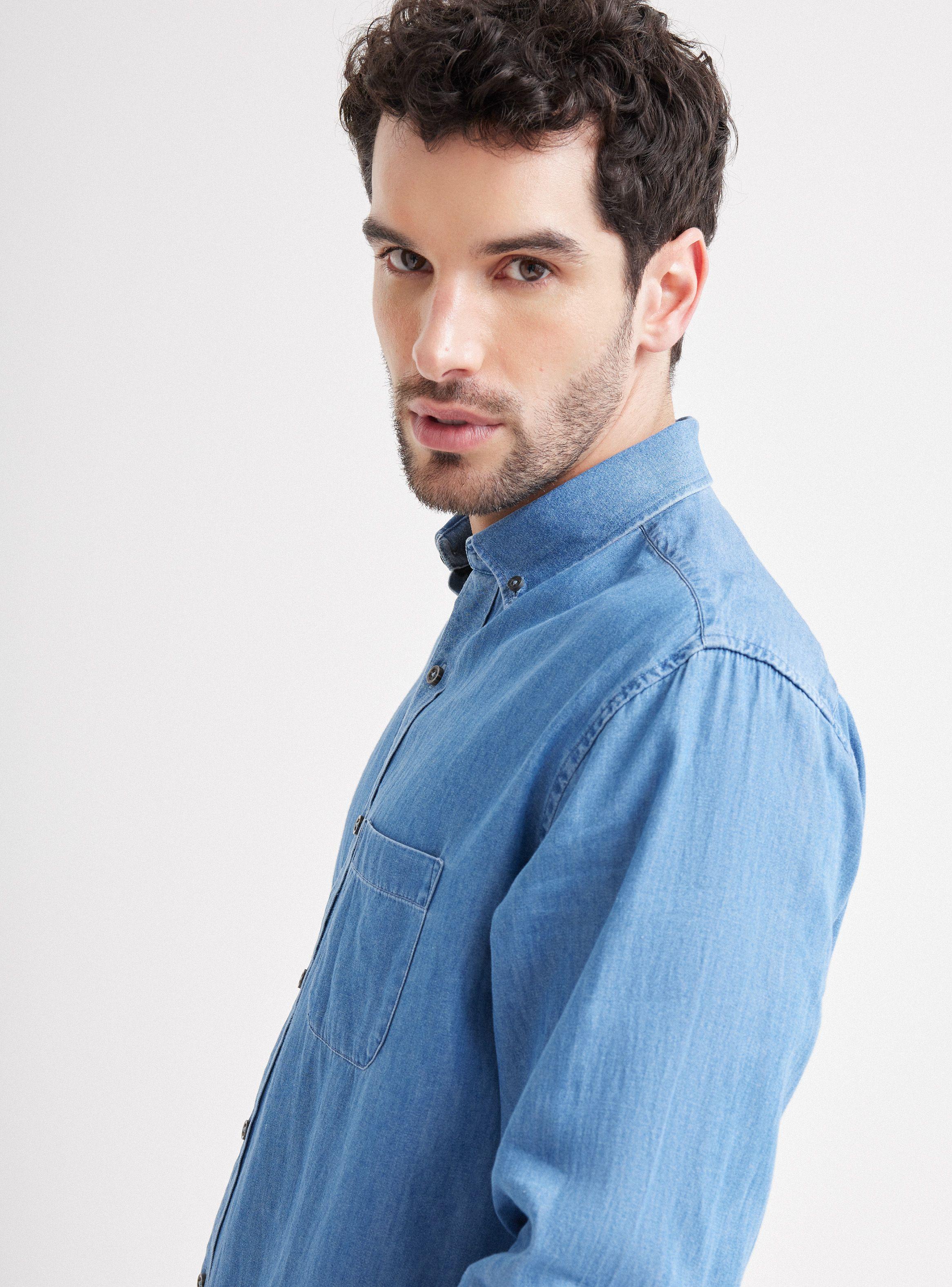 Camisa de Vestir ML Denim-3