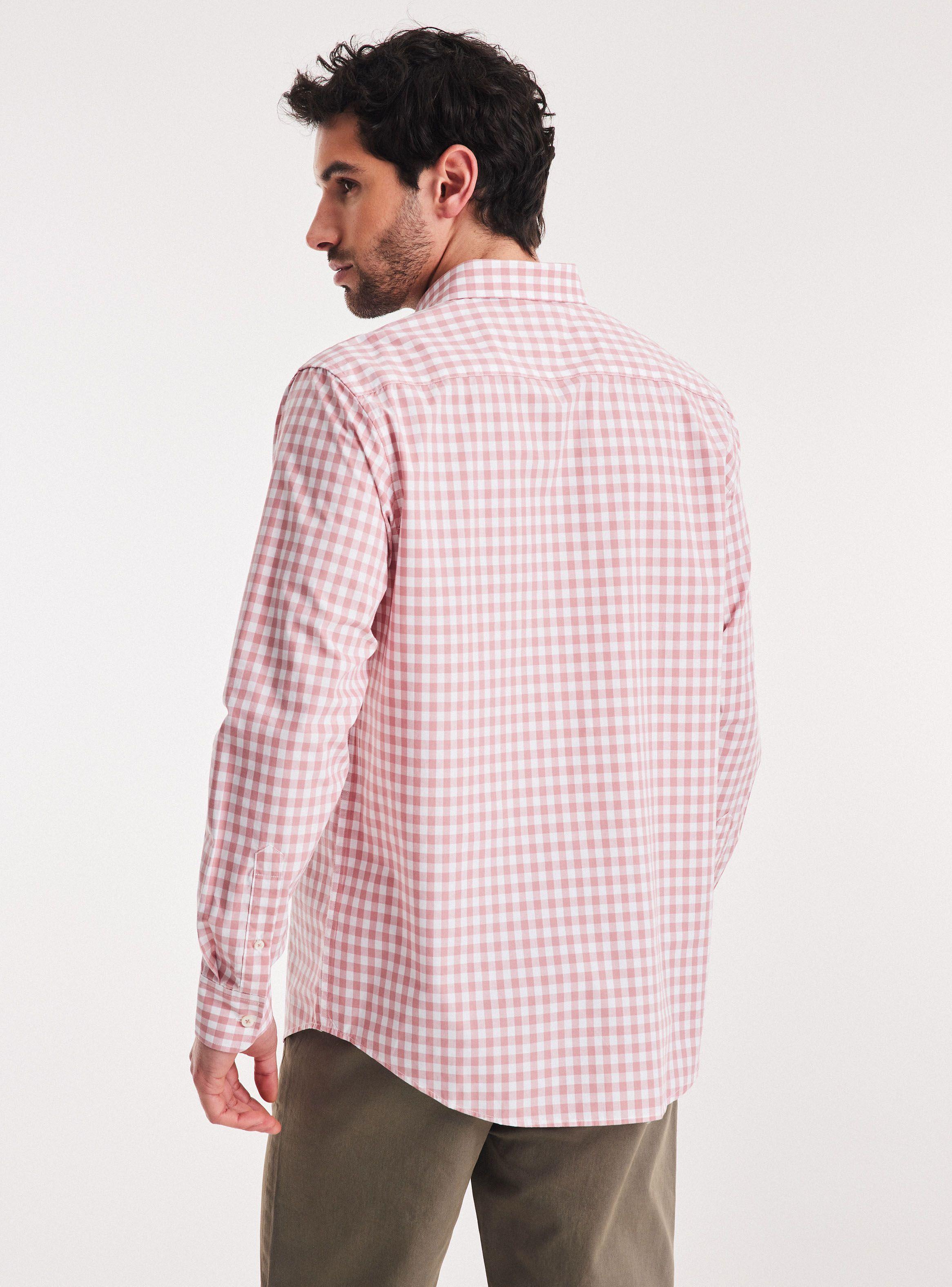 Camisa de Vestir Algodón Poliester-1