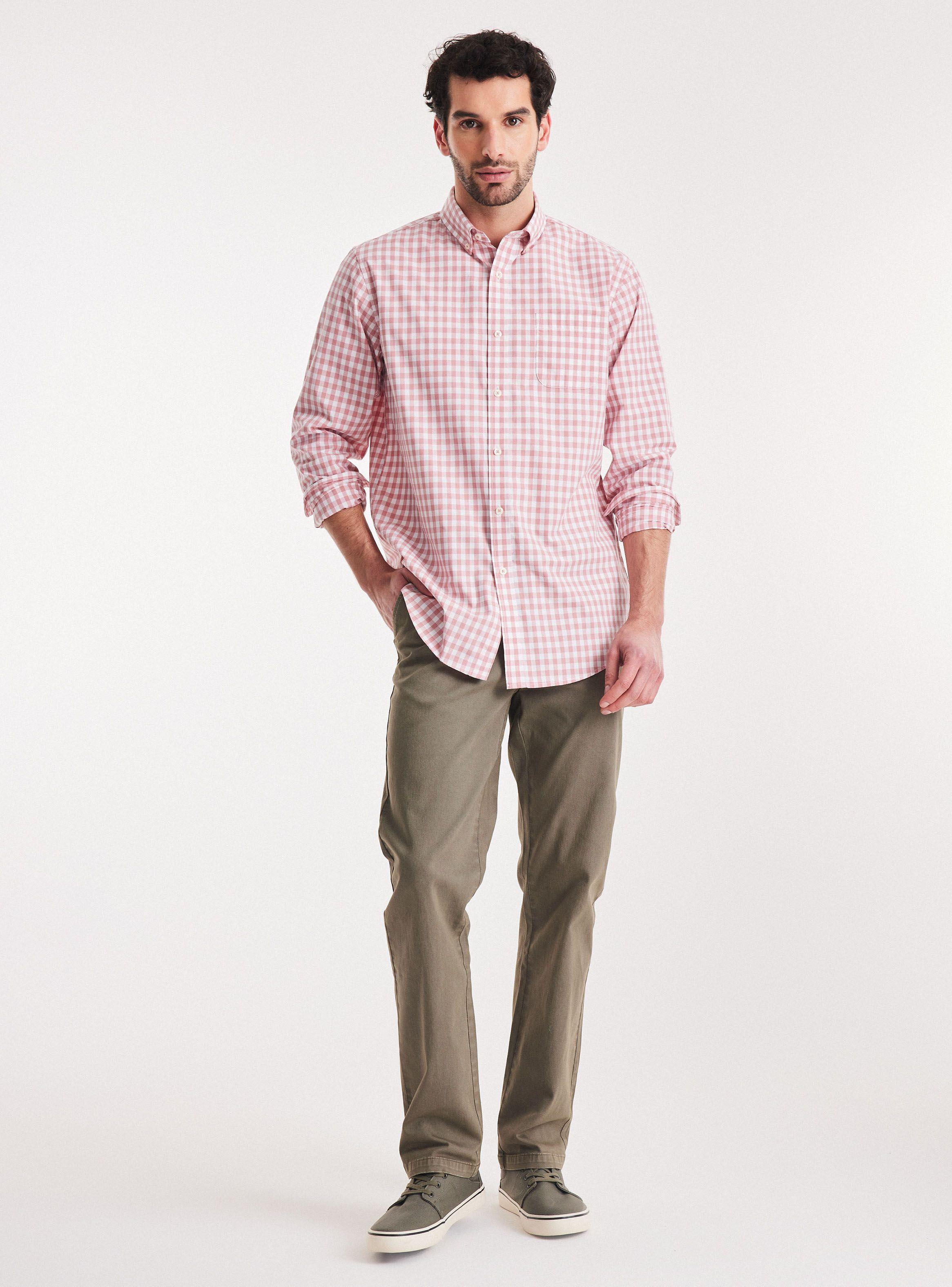 Camisa de Vestir Algodón Poliester-4