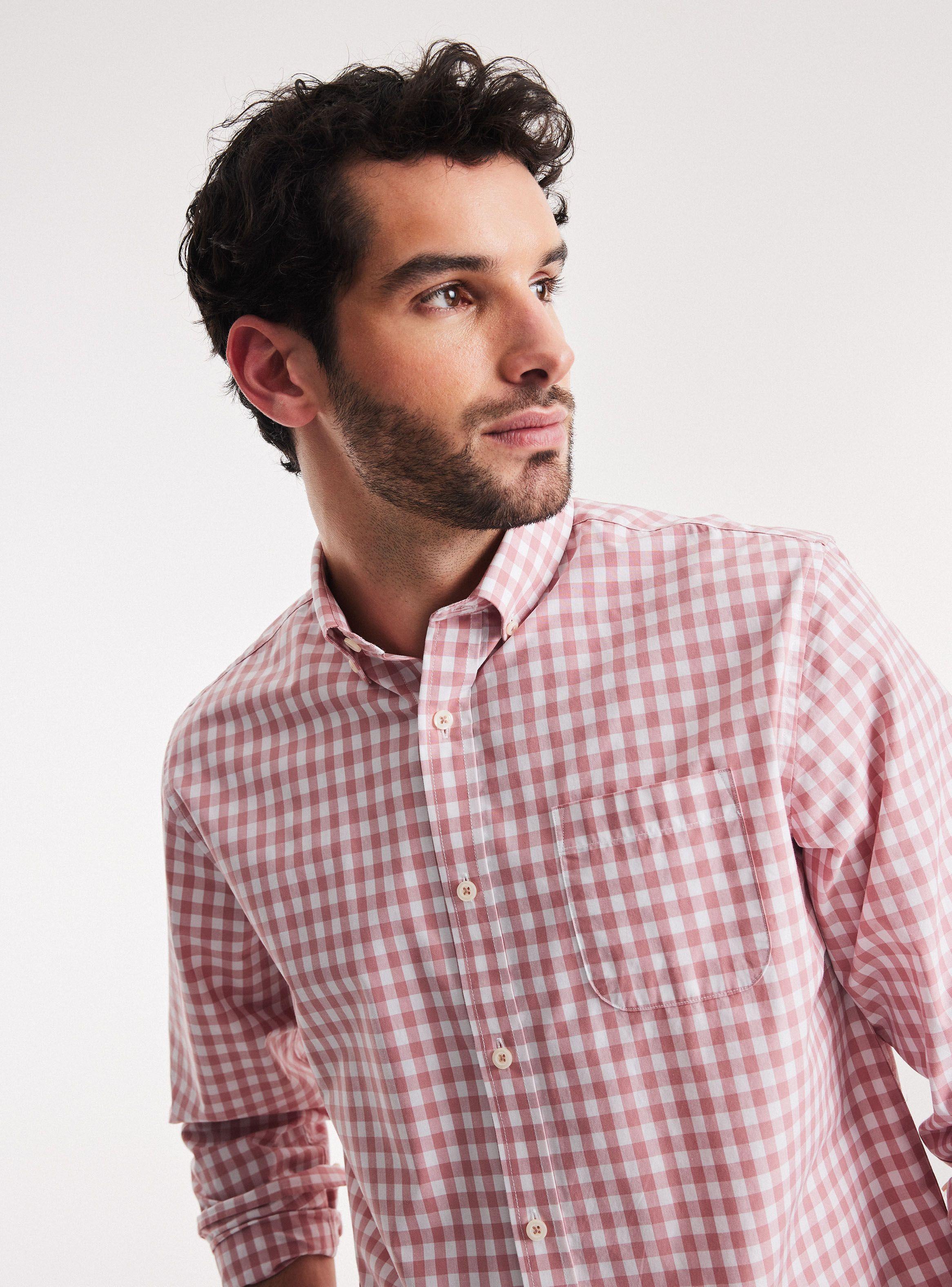 Camisa de Vestir Algodón Poliester-3