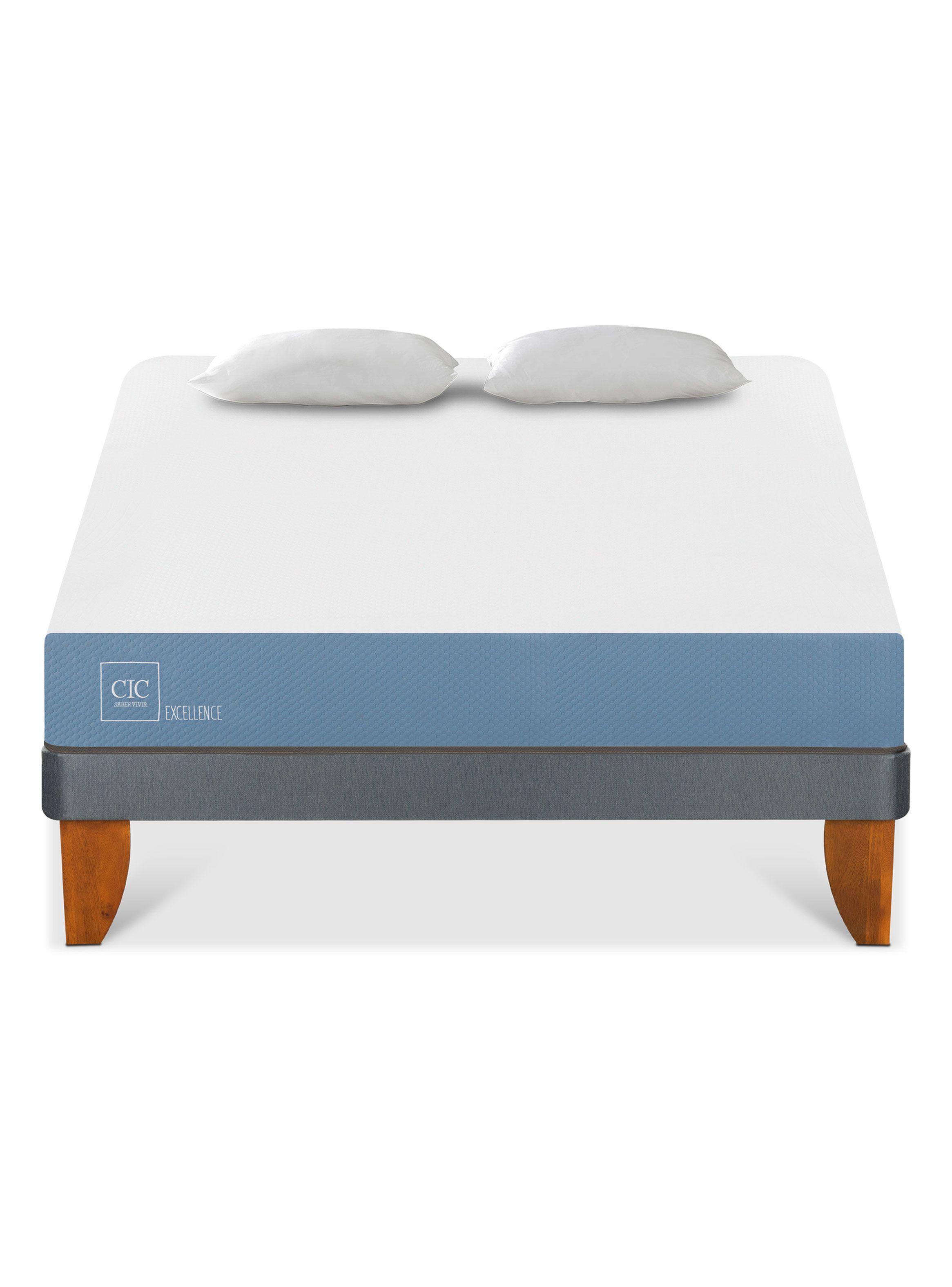 Cama Europea 2 Plazas Excellence + Almohadas-2