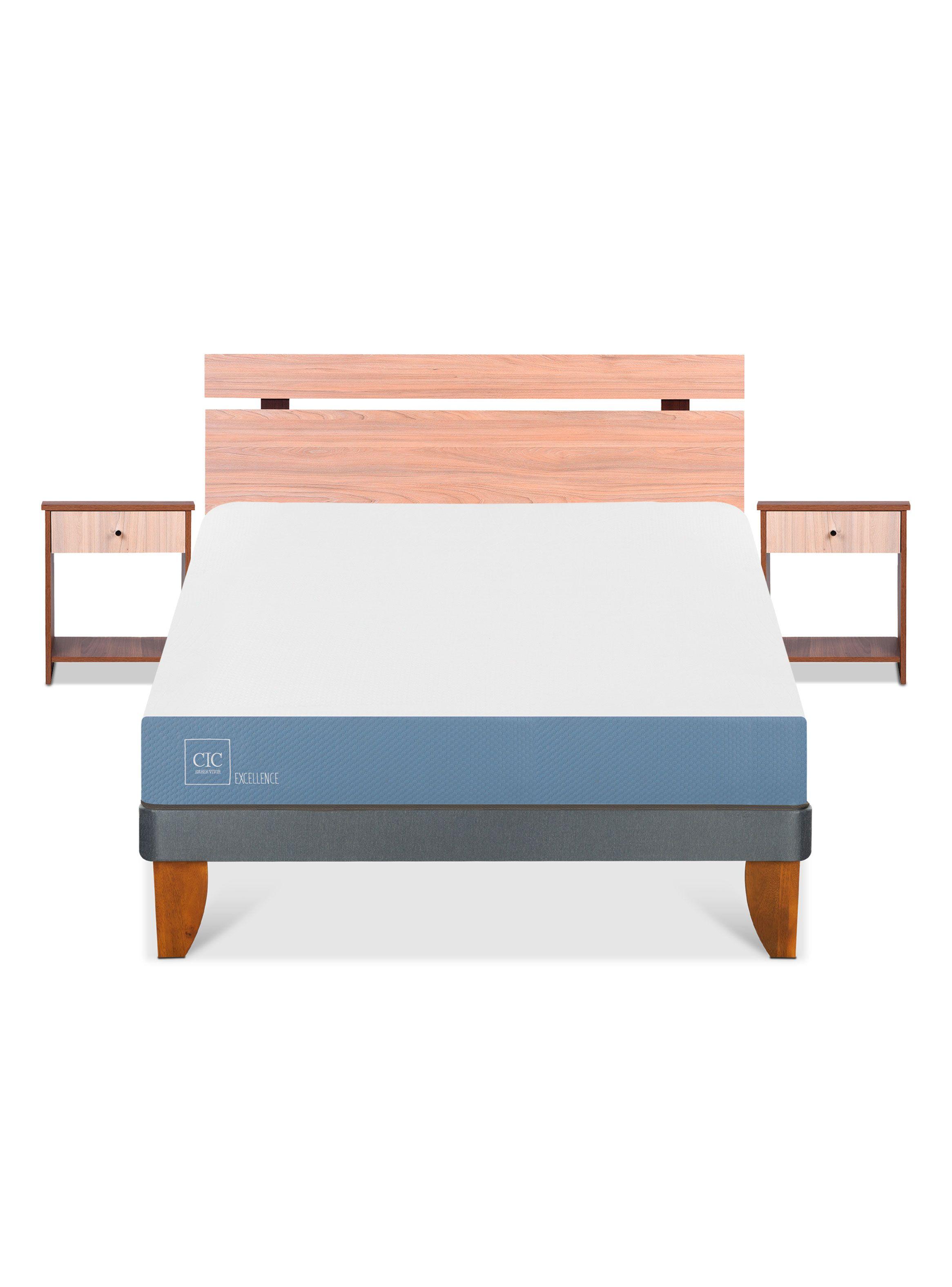 Cama Europea Excellence 2 Plazas + Set Muebles Olmo-2
