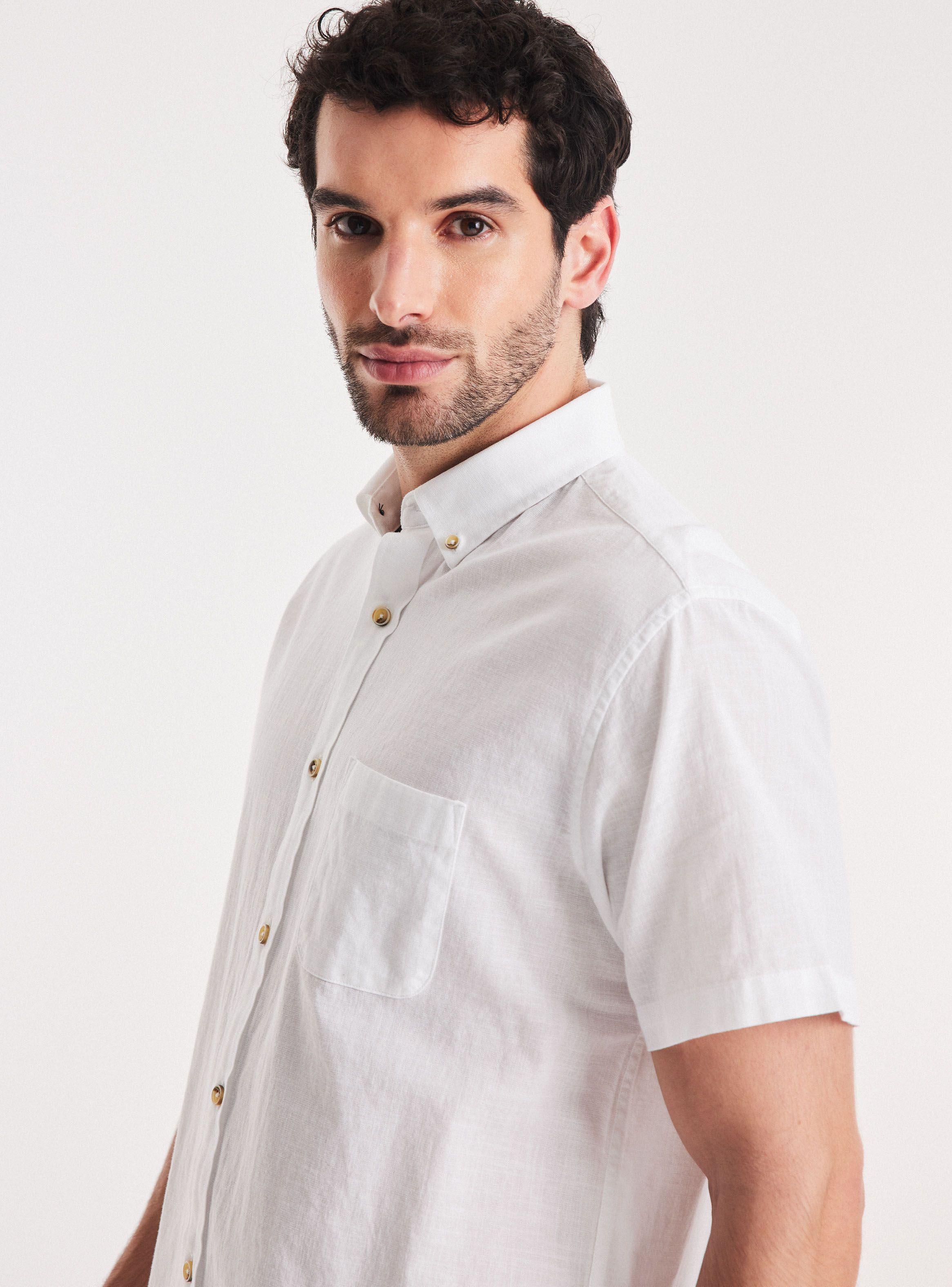 Camisa Algodón Manga Corta Button Down-3