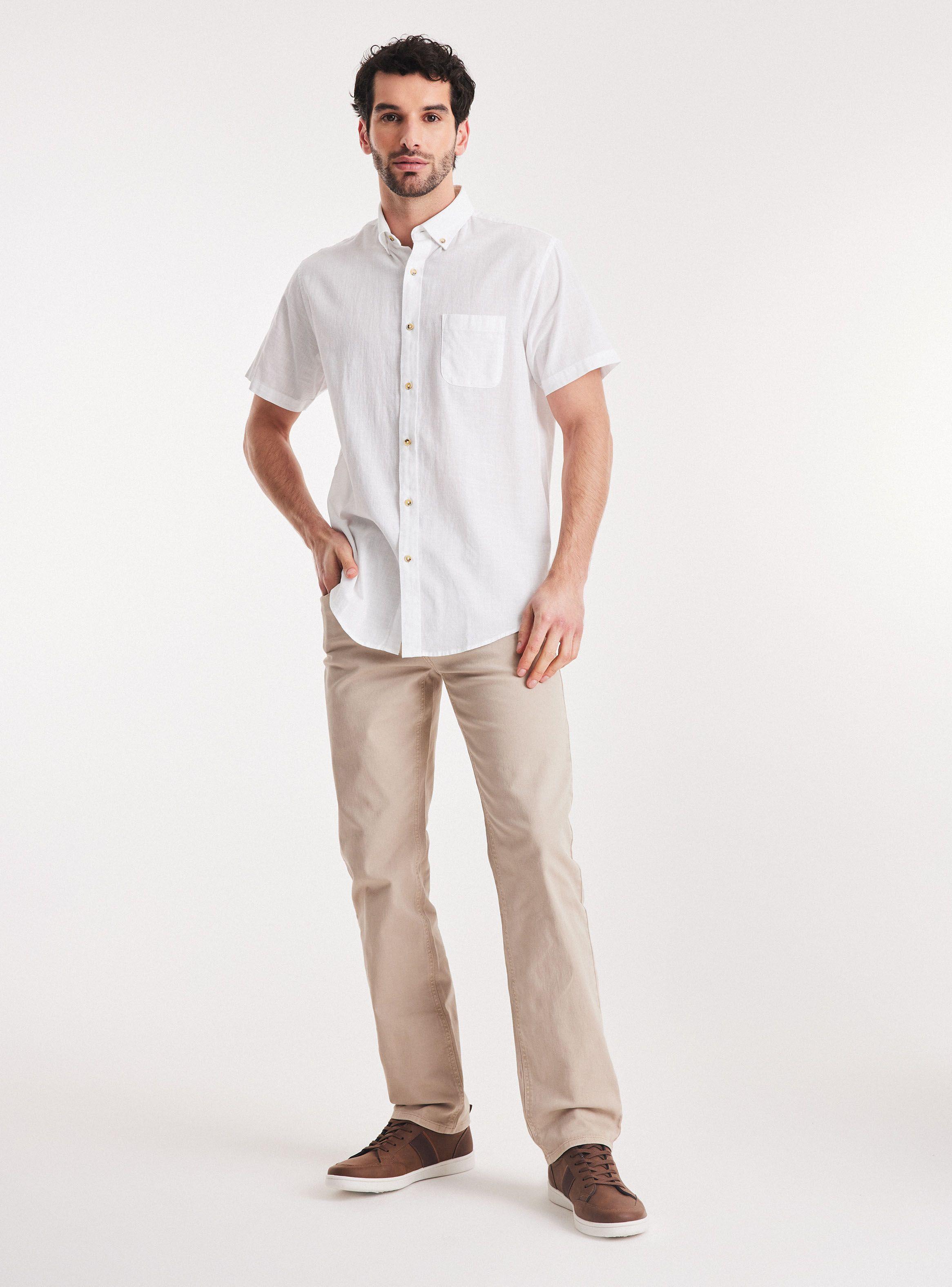 Camisa Algodón Manga Corta Button Down-4