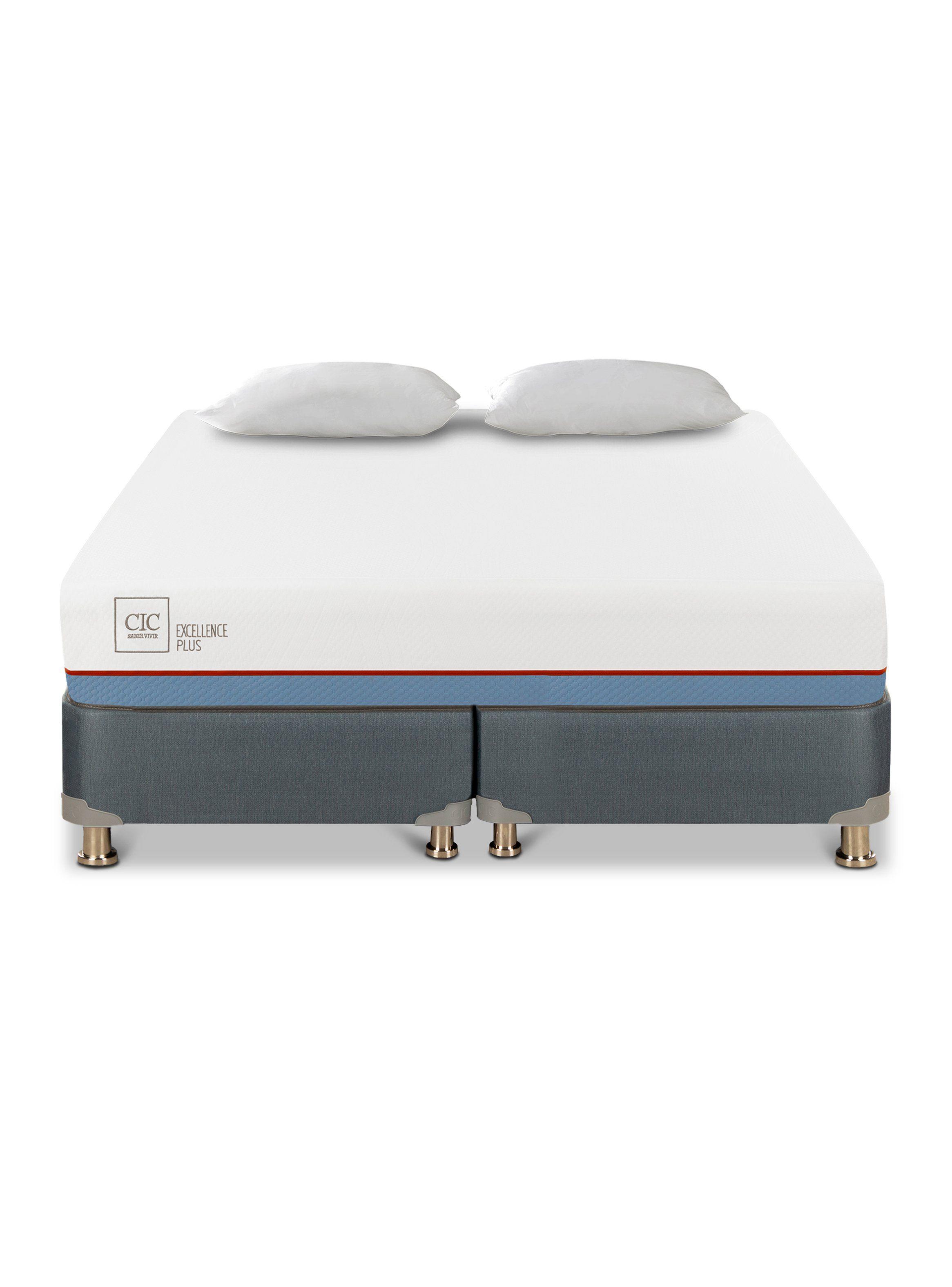 Box Amerciano 2 Plazas Base Dividida Excellence Plus + Almohada-2
