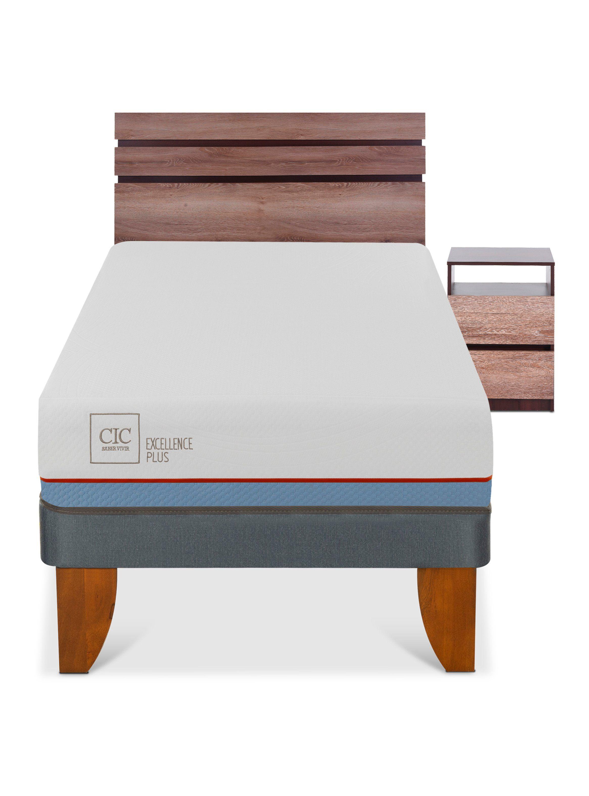 Cama Europea Excellence Plus 1 Plaza +Set Muebles Ares-2