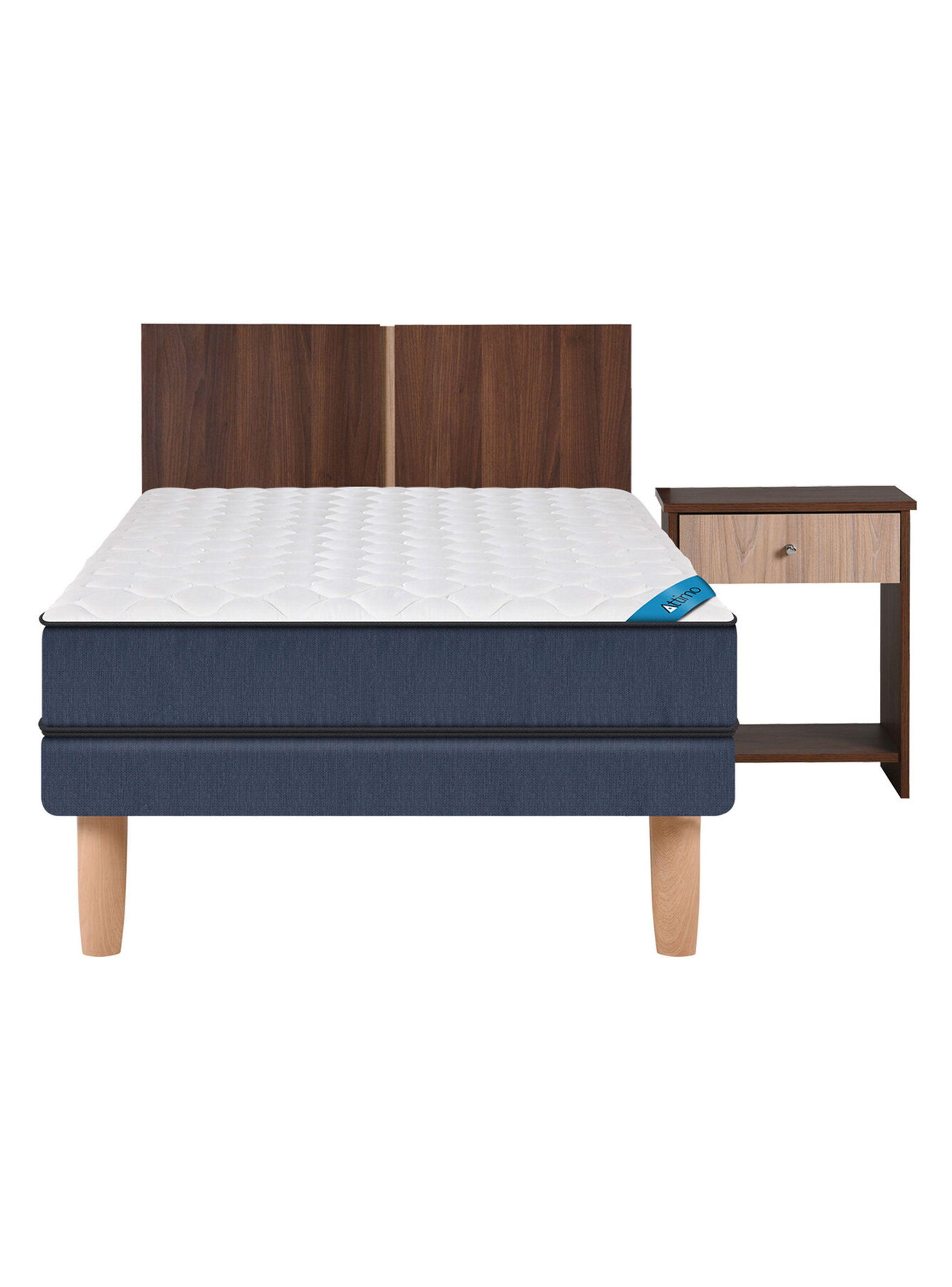 Cama Europea Blue Attimo 1.5 Plazas + Set Muebles Stylo-1