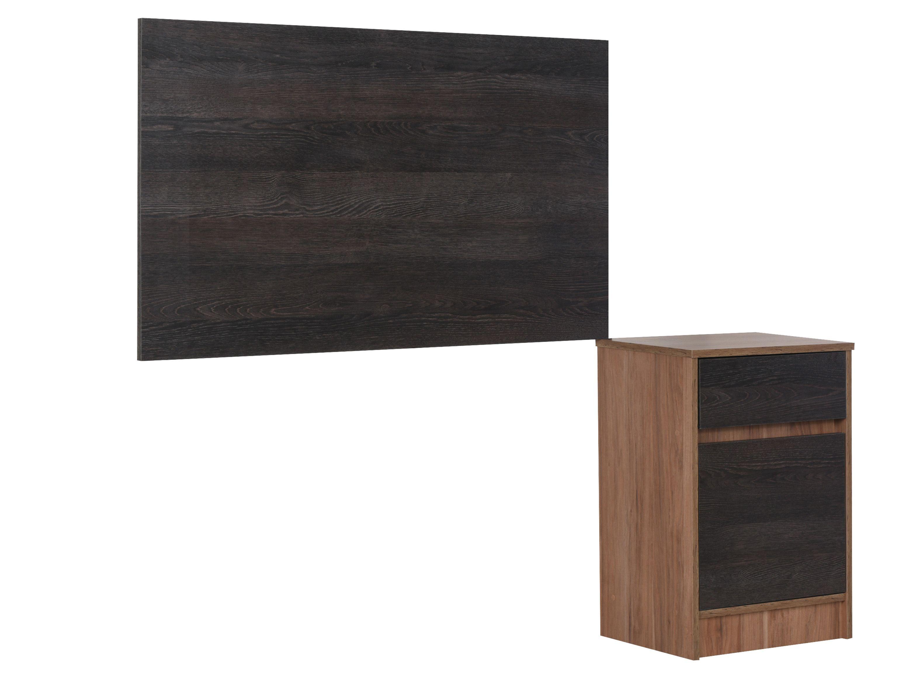 Set Muebles Espresso Respaldo Single + Velador-2
