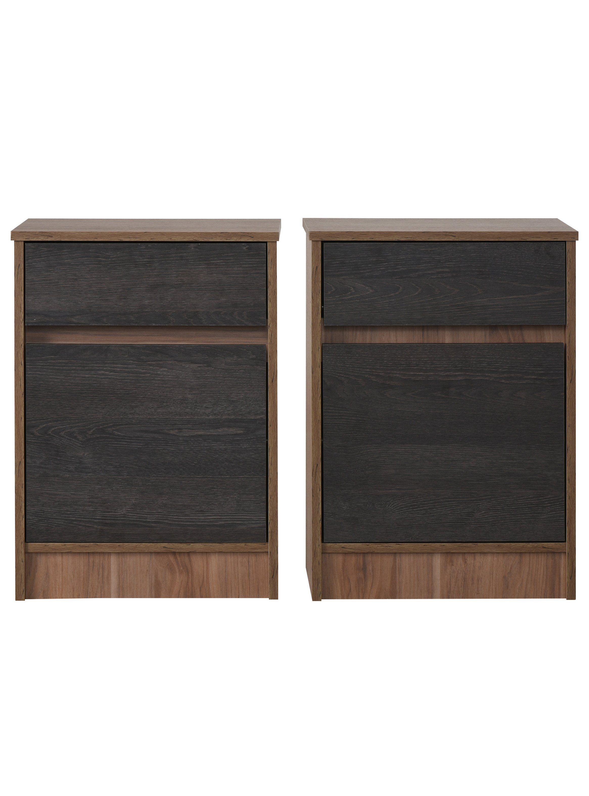 Set Muebles Espresso: Respaldo 2 Plazas + Veladores-3