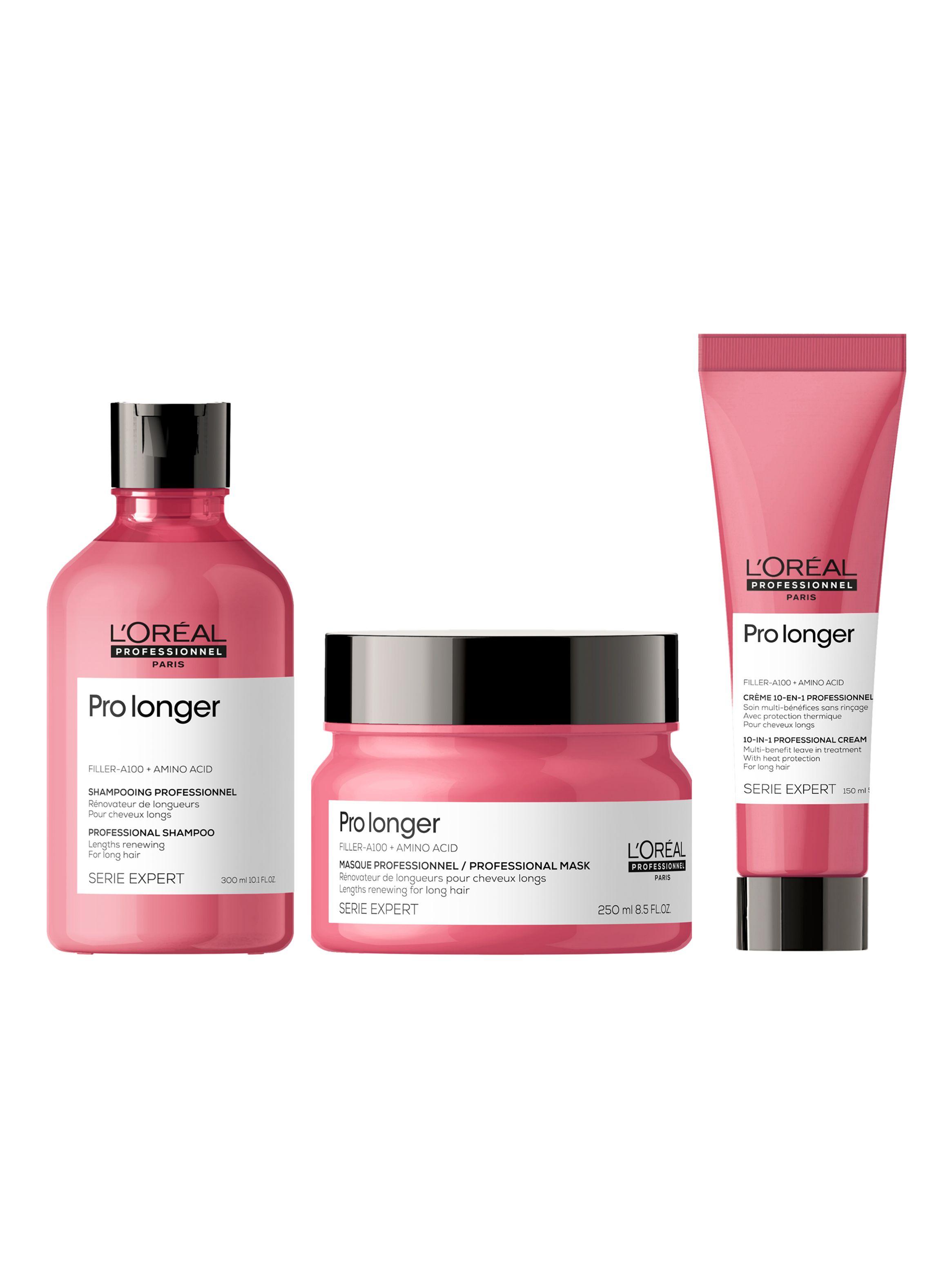 Set Pro Longer Fortalecedor de Cabello Largo Shampoo 300ml + Máscara 250ml + Crema para Peinar 150ml-0