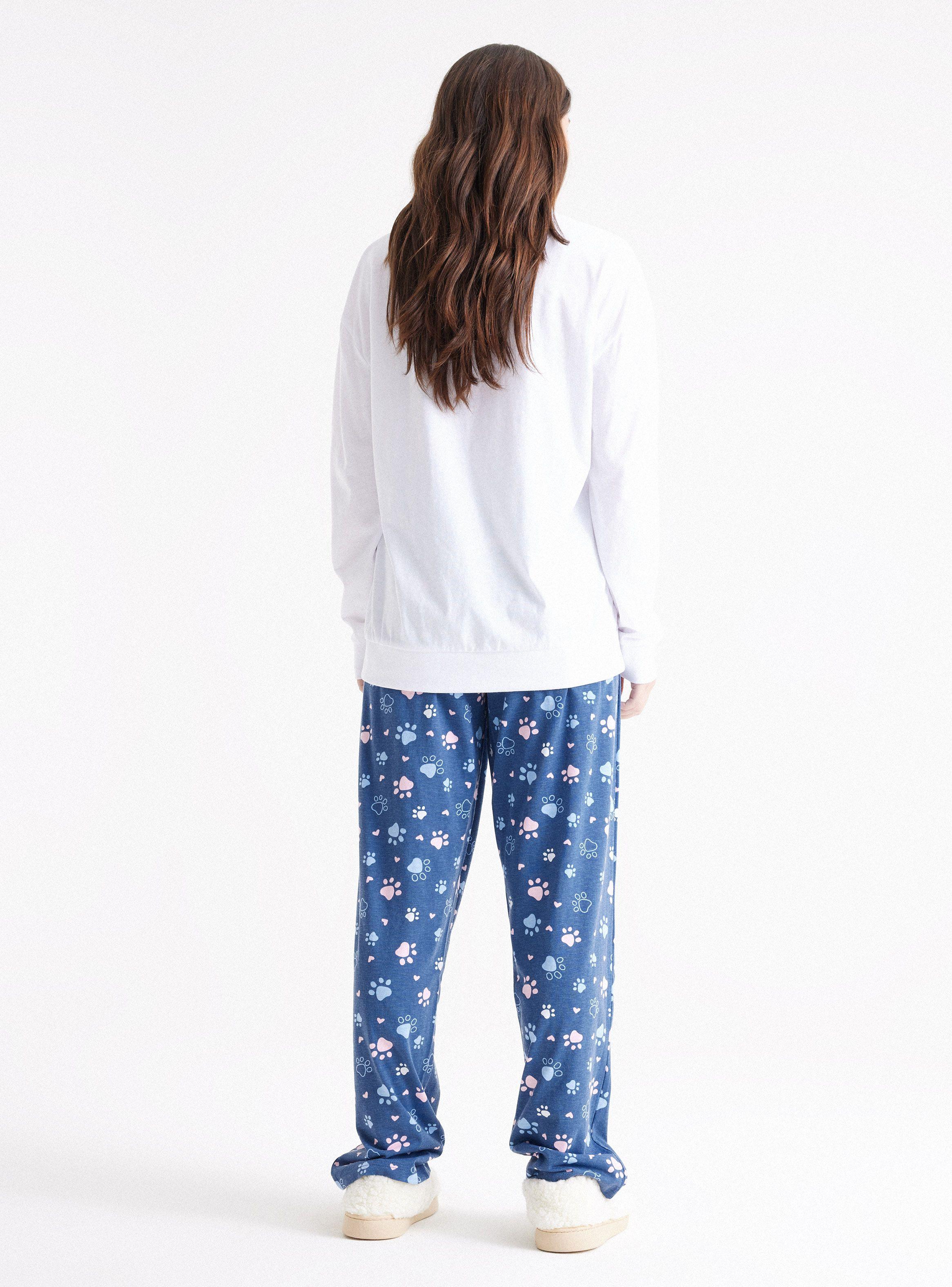 Polera Pijama Estampado con Brillo Tela Jersey-5