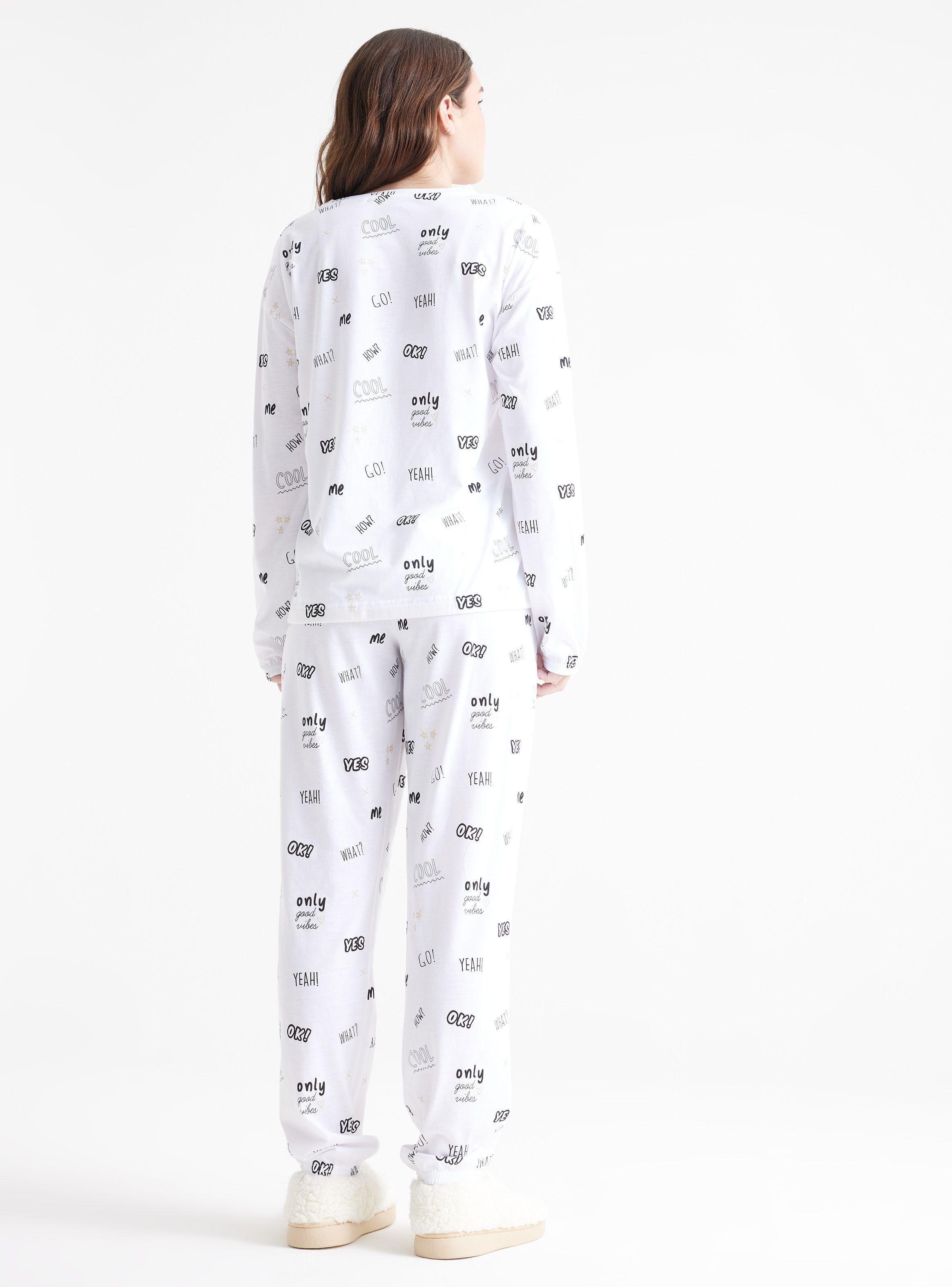 Pijama Largo Fulll Print Detalle con Brillos-5