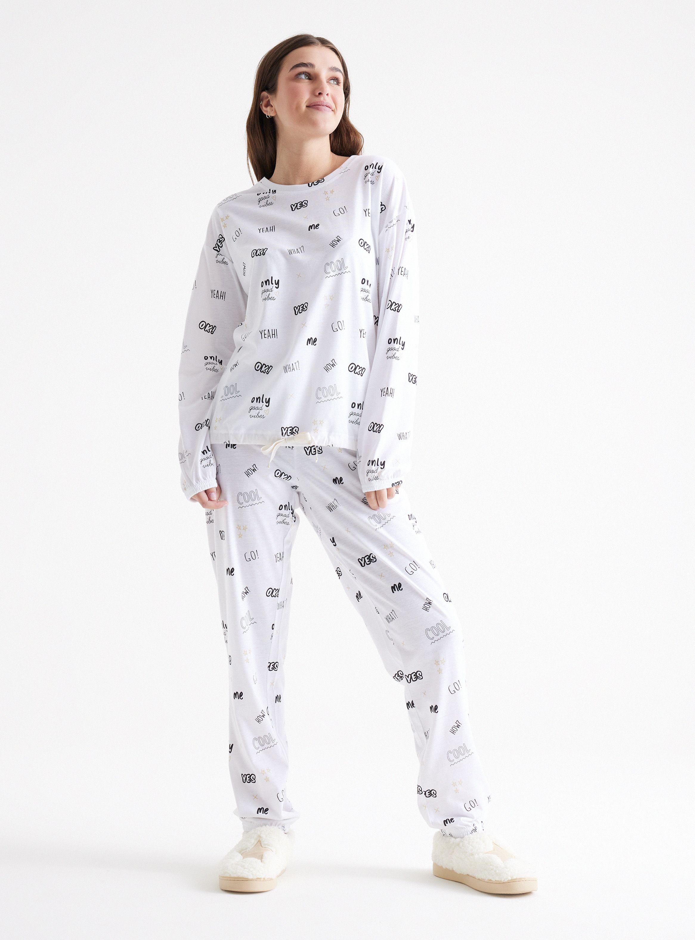 Pijama Largo Fulll Print Detalle con Brillos-4
