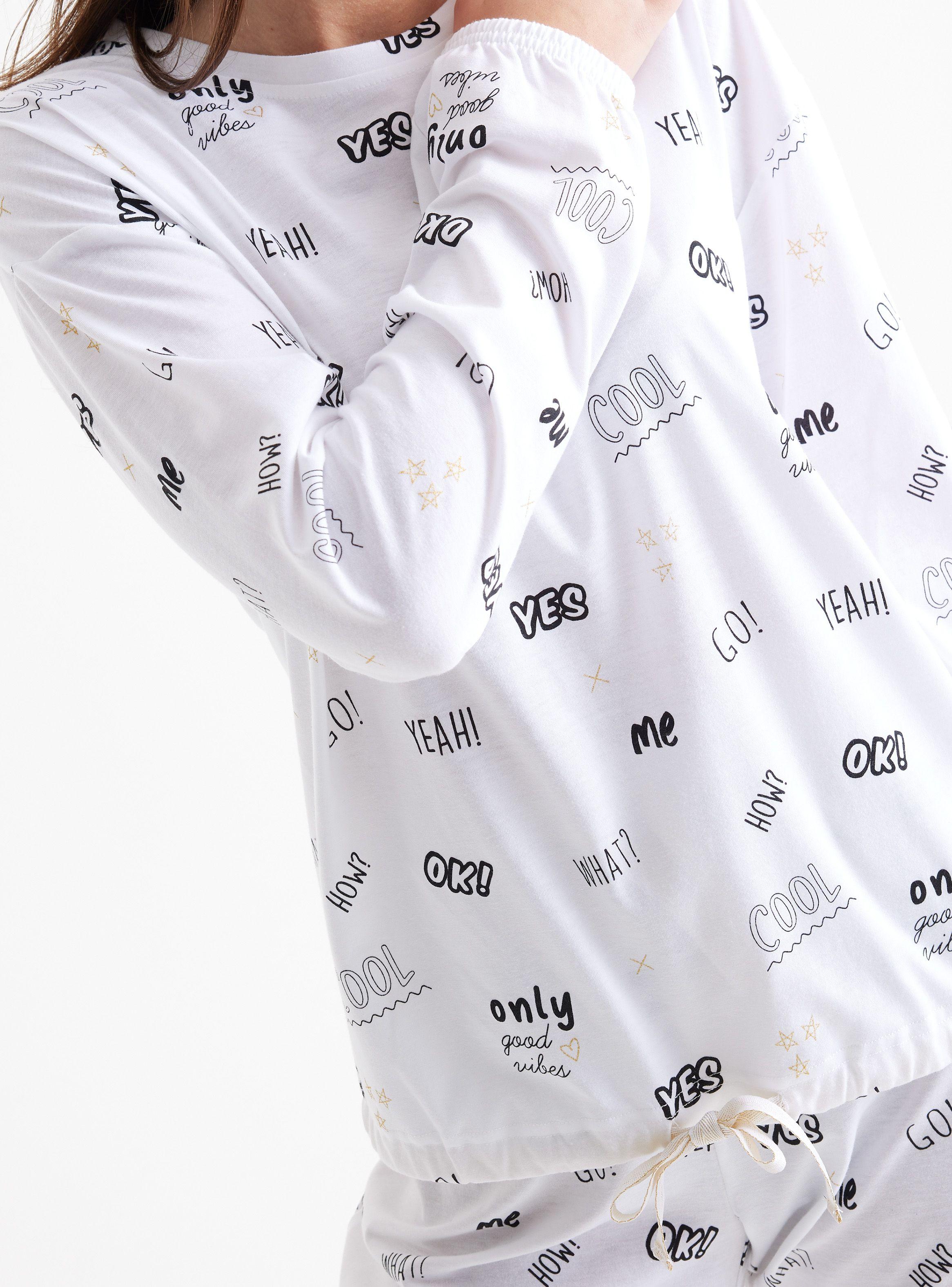 Pijama Largo Fulll Print Detalle con Brillos-2