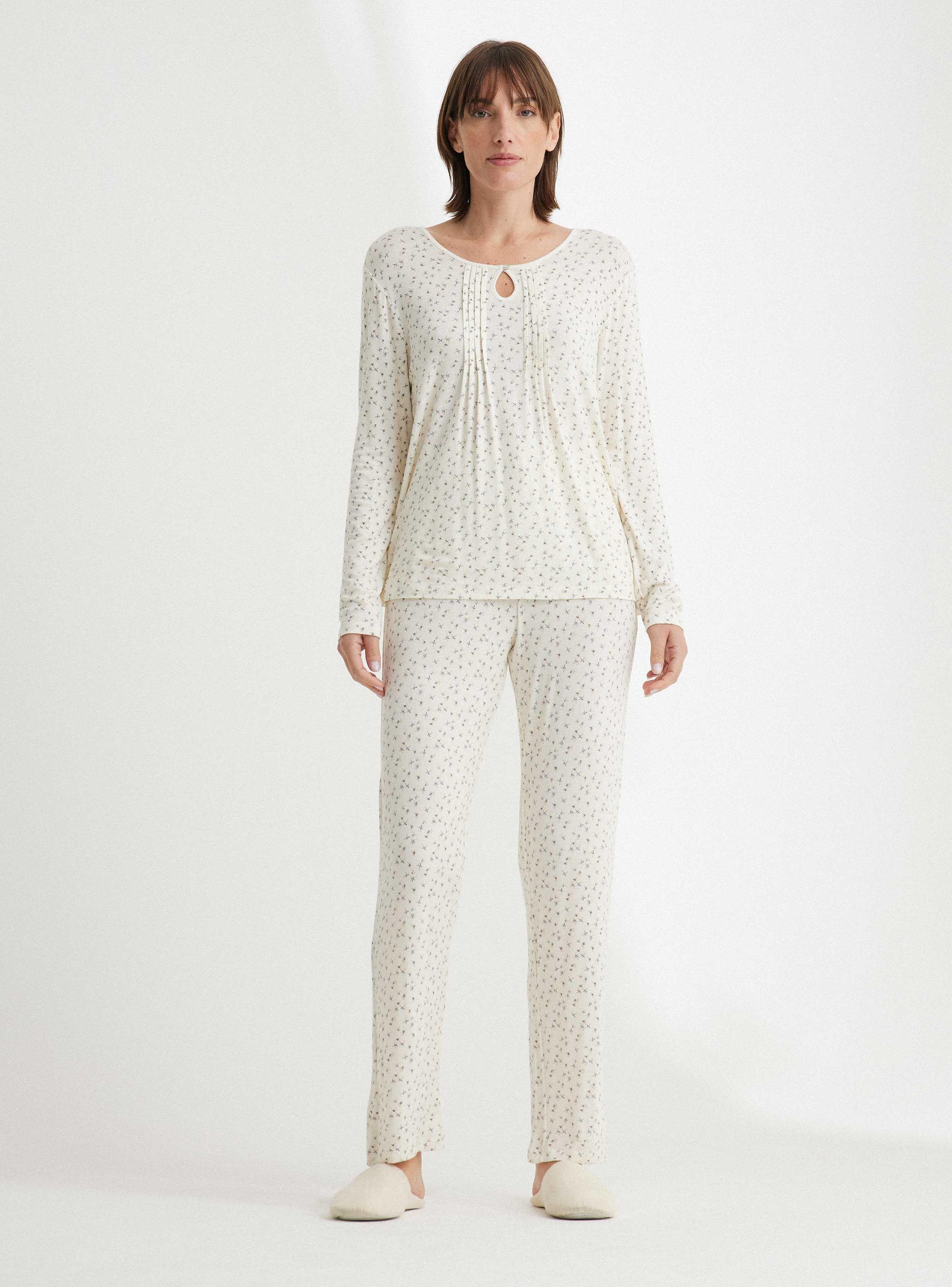 Pijama Largo Full Print Detalles Delantero-4
