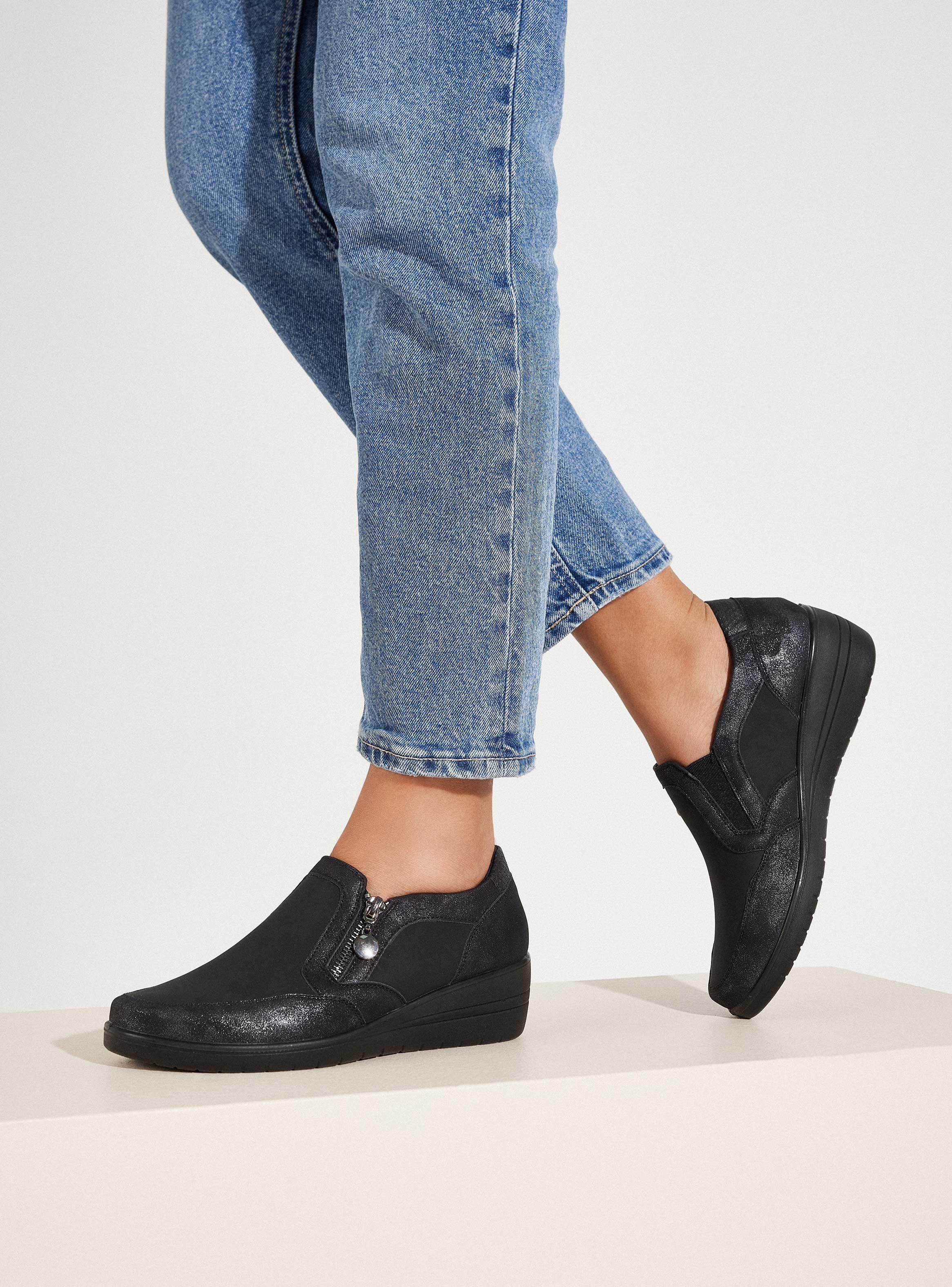 Zapato Casual Taco Cuña y Textura Mujer-0