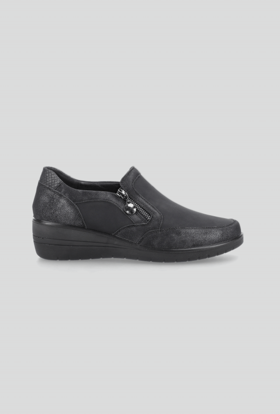 Zapato Casual Taco Cuña y Textura Mujer-4