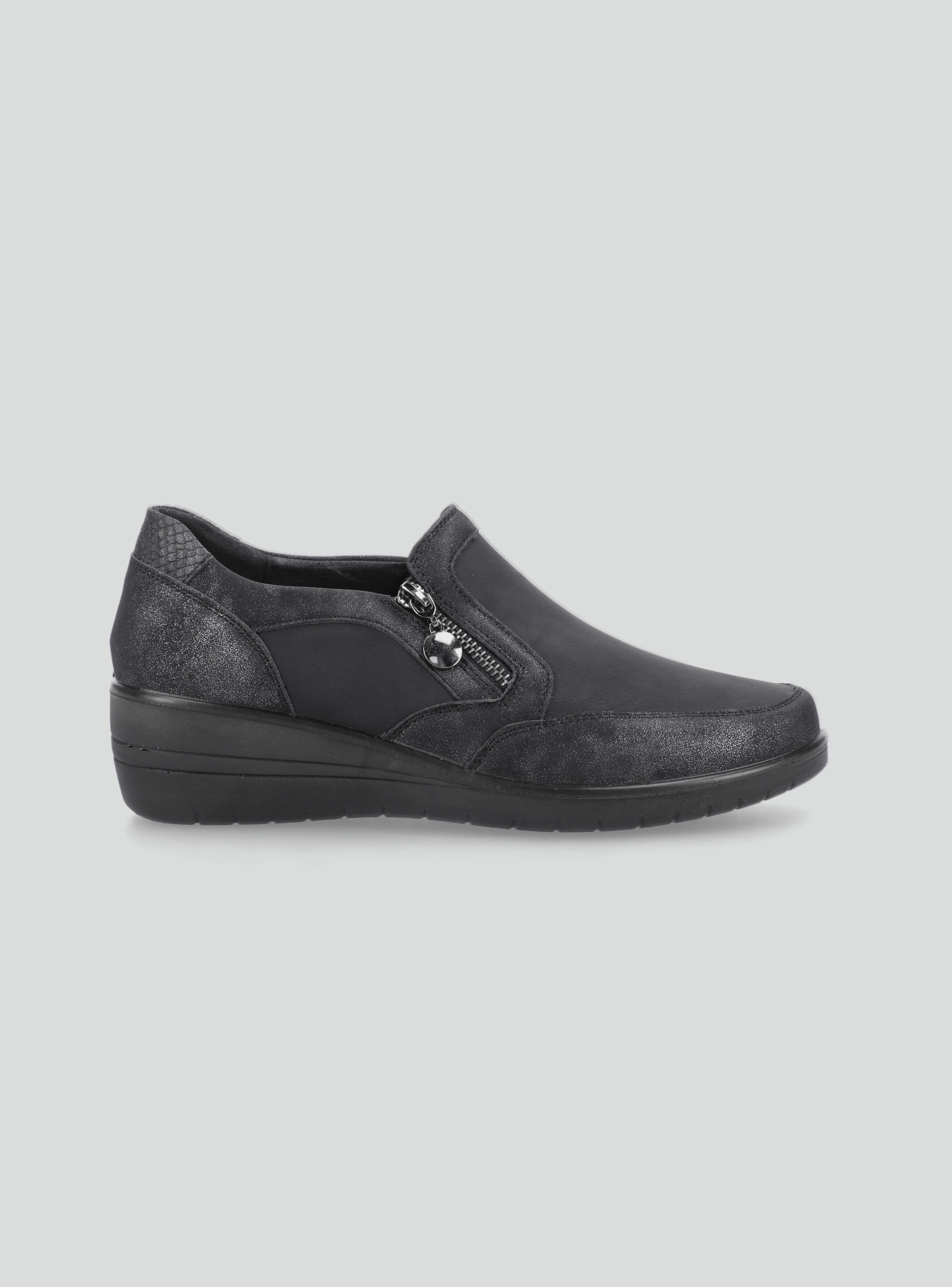 Zapato Casual Taco Cuña y Textura Mujer-1