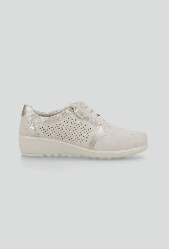 Zapatilla Urbana Cordón Elasticado y Taco Cuña Mujer-4