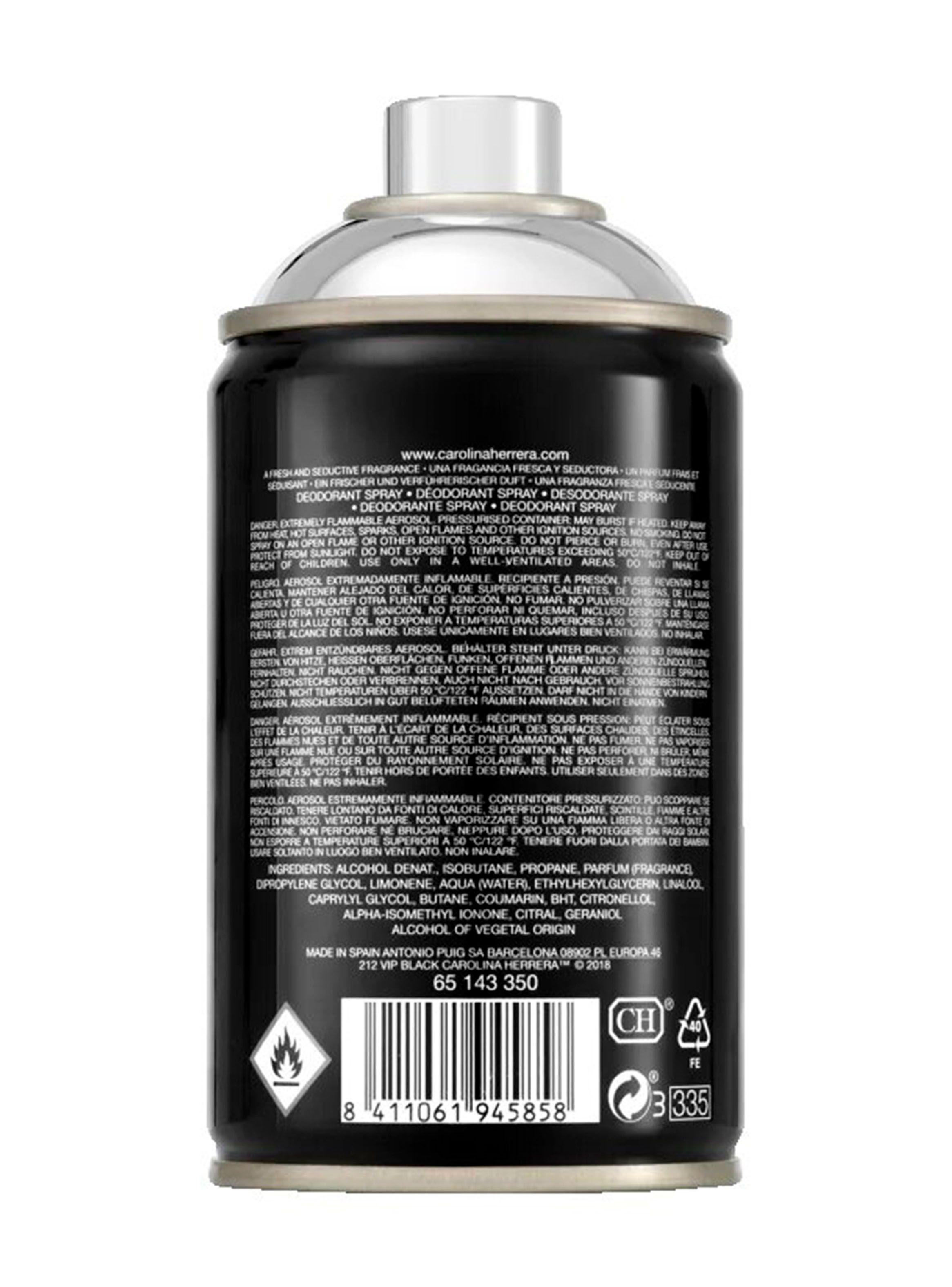 Spray Carolina Herrera 212 Vip Hombre Black Body Spray 250 ml-2