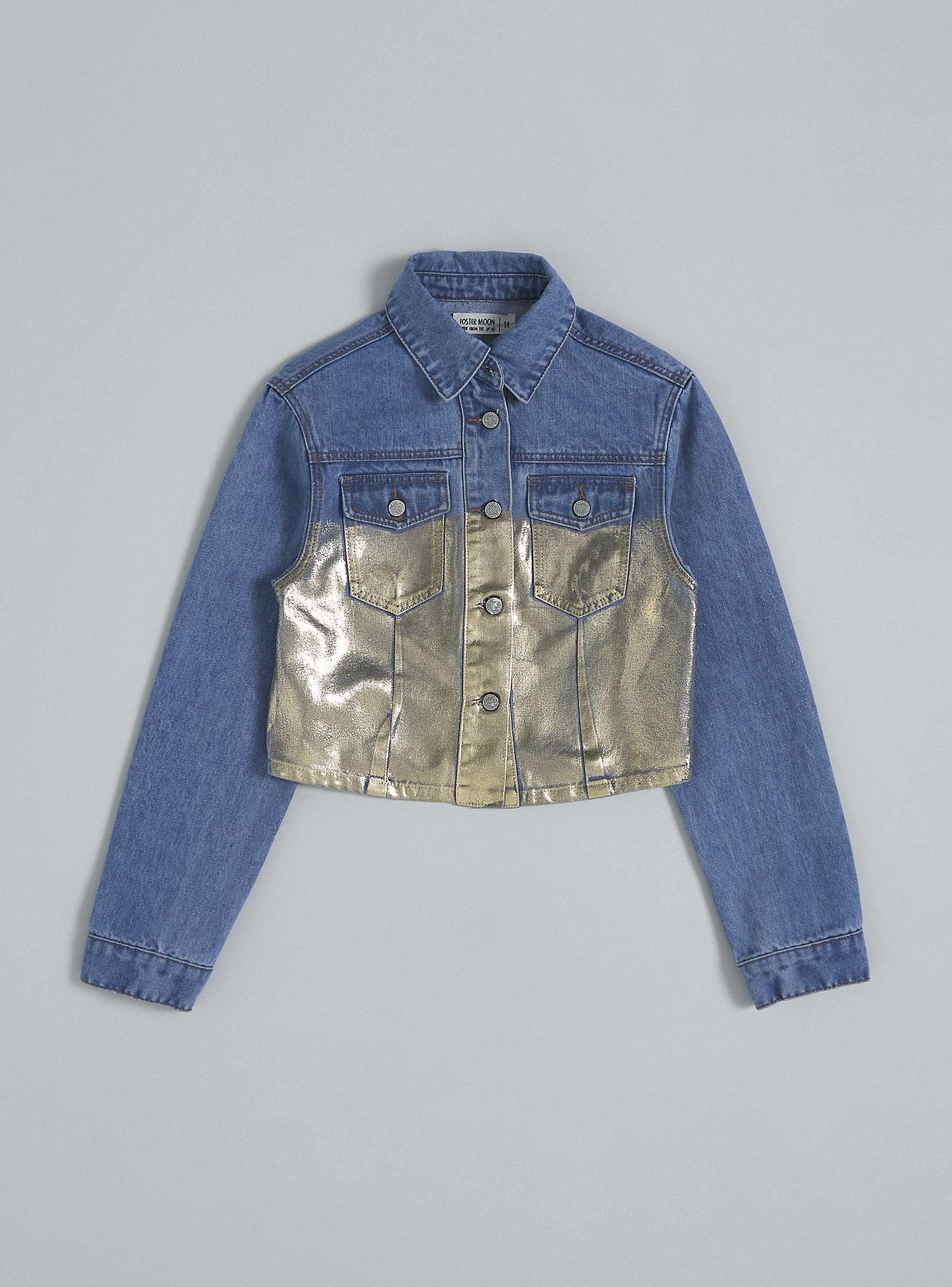 Chaqueta Denim Folia Dorado-2