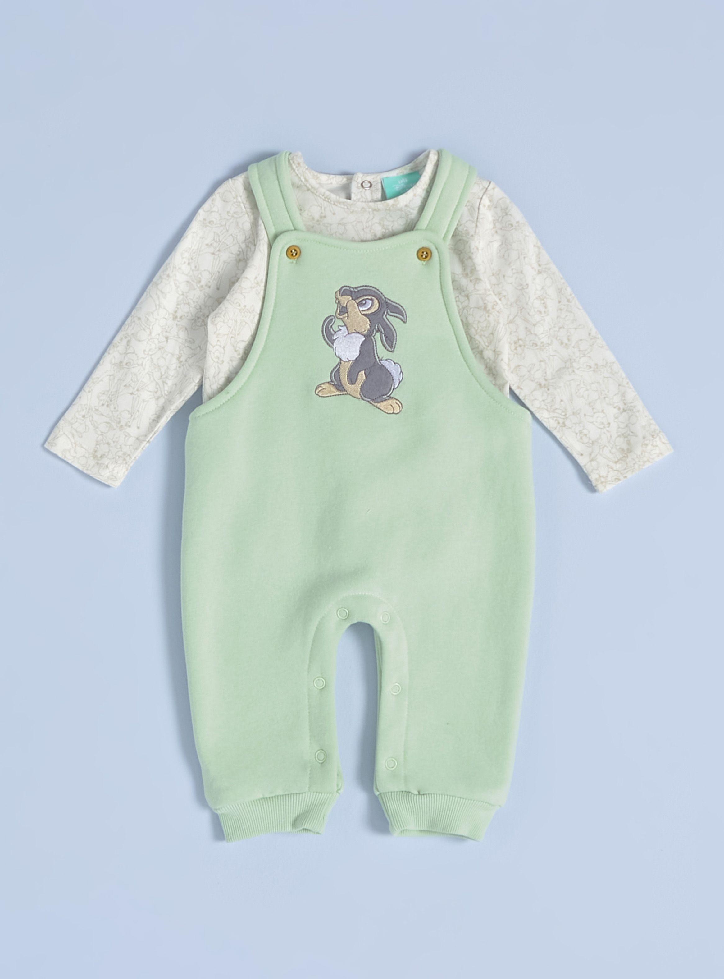 Conjunto Bebé Jardinera y Polera Tambor con Bordado Disney-0