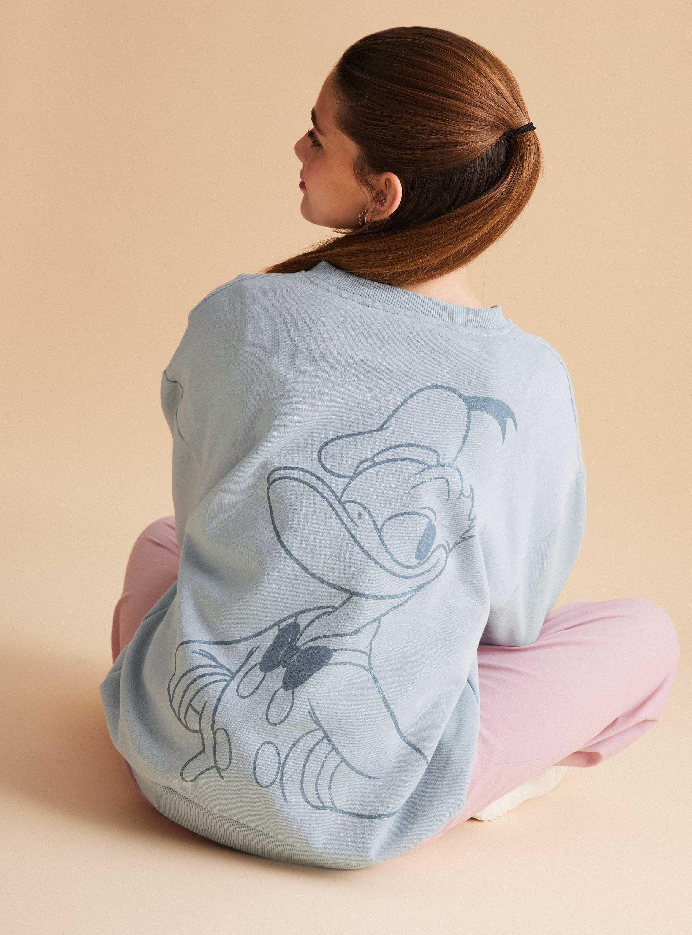 Polerón Over Size con Glitter Donald Duck Disney-1